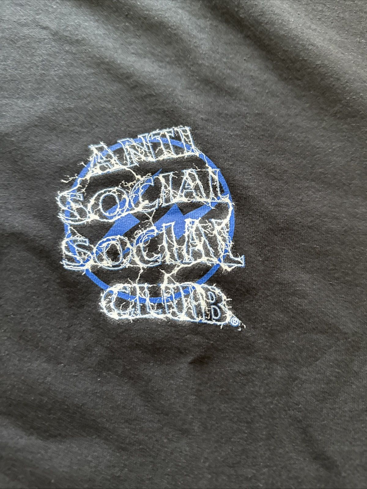 Anti Social Social Club × Fragment Design ASSC x Fragment Design Bolt Tee Black/Navy Size XL Brand New Size US XL / EU 56 / 4 - 2 Thumbnail