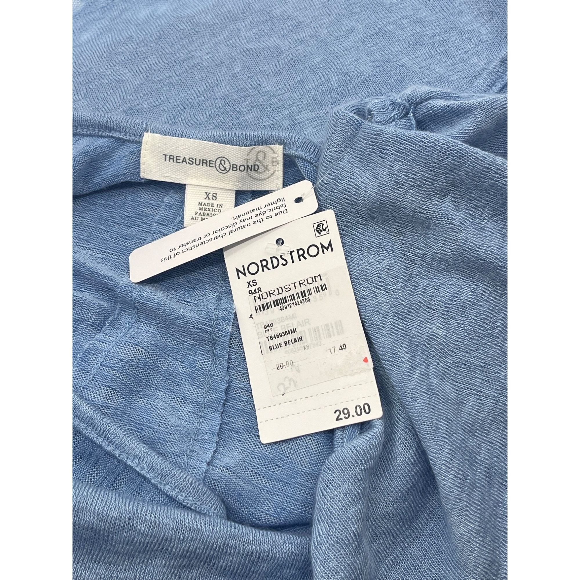 Other Treasure & Bond U-neck Swing Tank In Blue Belair, Sz. XS Size XS / US 0-2 / IT 36-38 - 7 Thumbnail