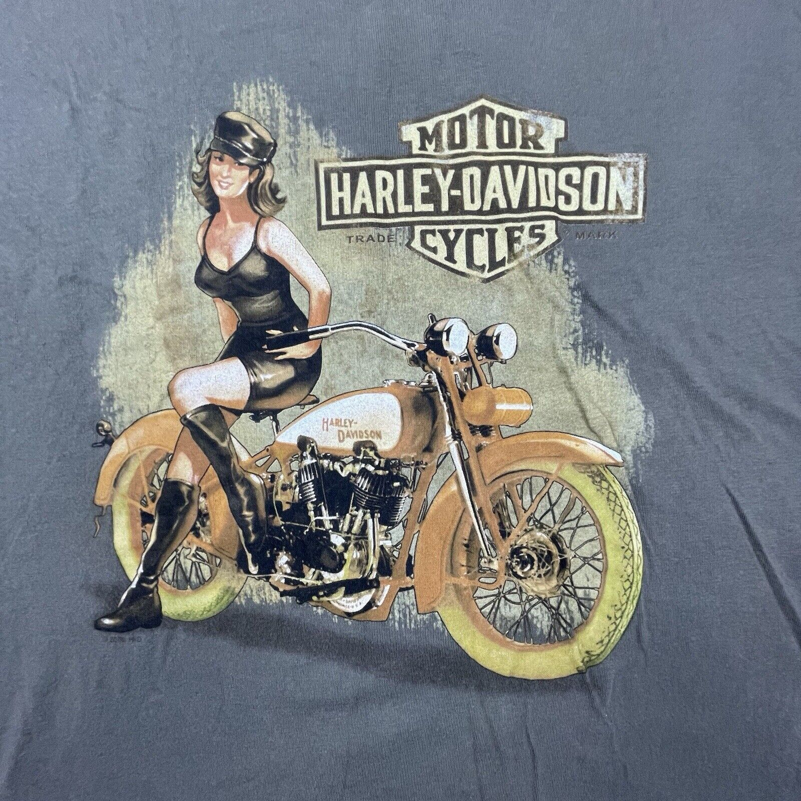 Harley Davidson Harley Davidson Shirt 2XL Tan Pin-Up Girl Fargo North Dakota Size US XXL / EU 58 / 5 - 3 Thumbnail