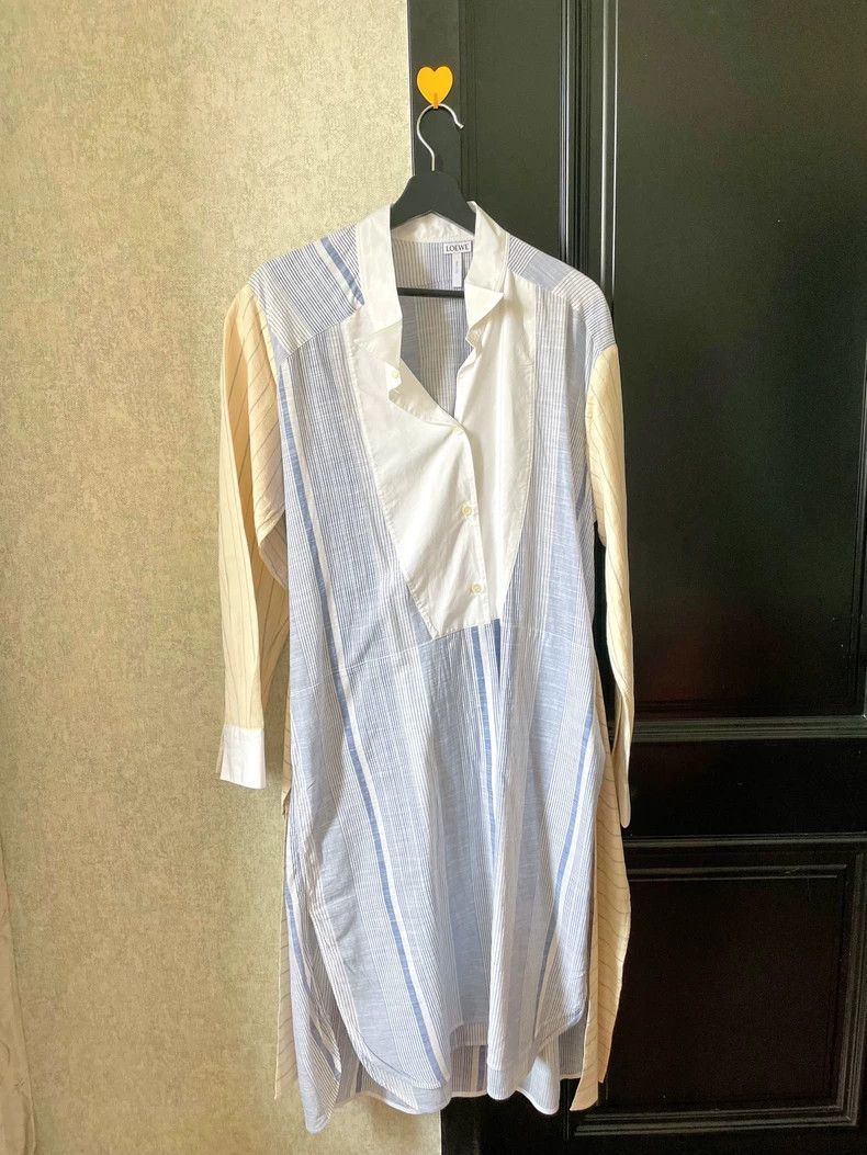 Loewe LOEWE Patchwork material shirt dress Size XXS / US 00 / IT 34 - 2 Thumbnail