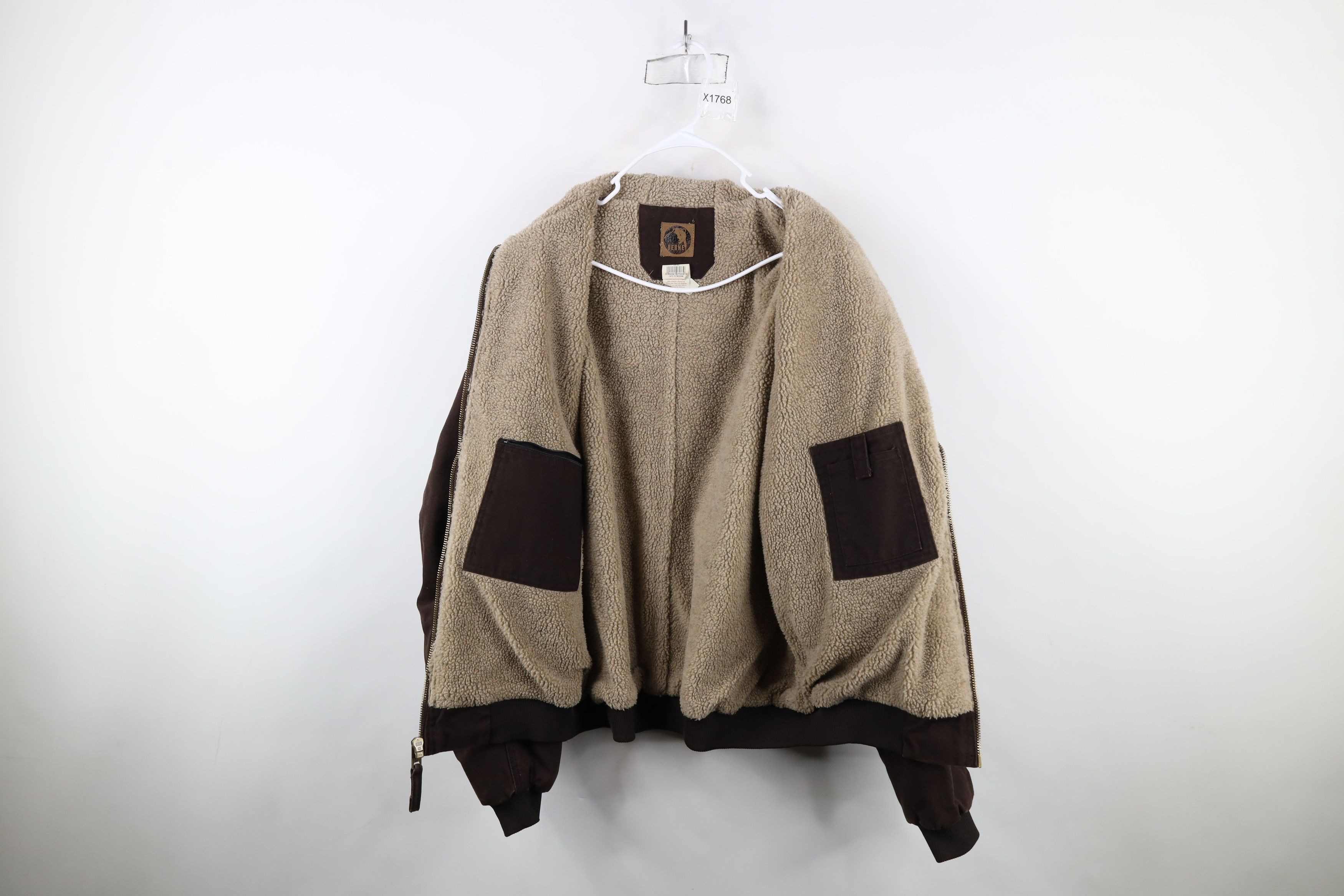 Vintage Vintage Y2K Streetwear Lined Canvas Hooded Work Jacket Brown Size US XL / EU 56 / 4 - 8 Thumbnail