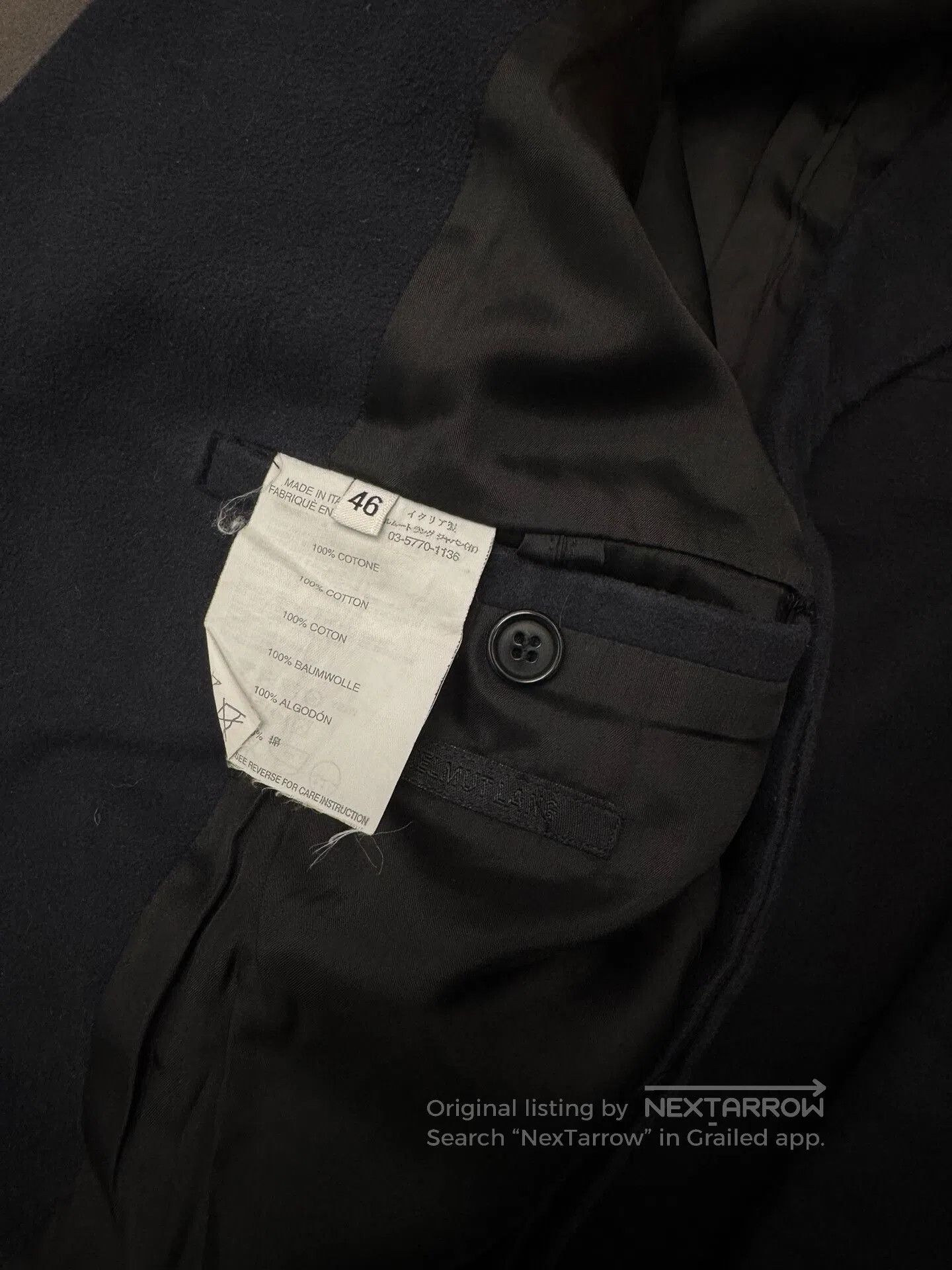 Helmut Lang Helmut Lang 2003 Moleskin Black Coat. Size US S / EU 44-46 / 1 - 6 Thumbnail