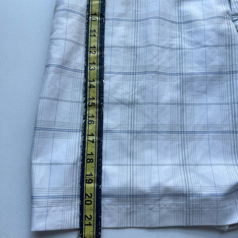 Designer Kirkland Signature Men's White Plaid Shorts Size 36 Size US 36 / EU 52 - 4 Thumbnail