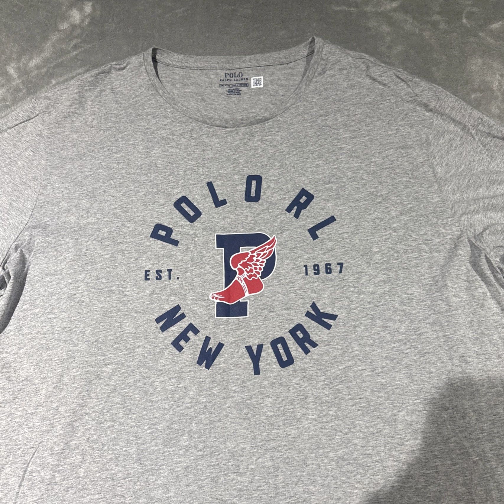 Polo Ralph Lauren Polo Ralph Lauren P Wing Shirt Mens 2XL Gray Graphic Logo Short Sleeve Tee Size US XXL / EU 58 / 5 - 2 Thumbnail