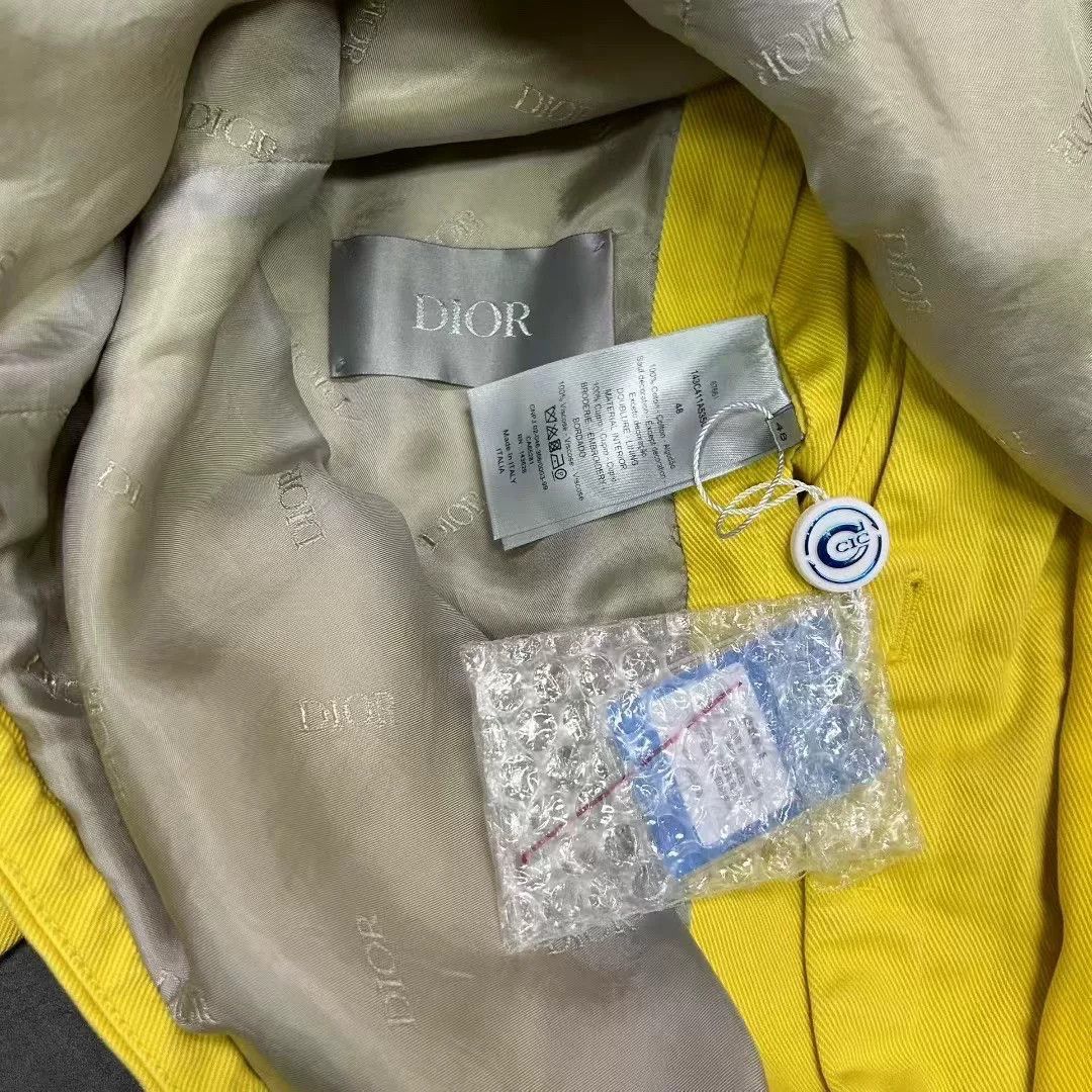 Dior Dior Yellow Hooded Denim Work Jacket Size US M / EU 48-50 / 2 - 8 Thumbnail