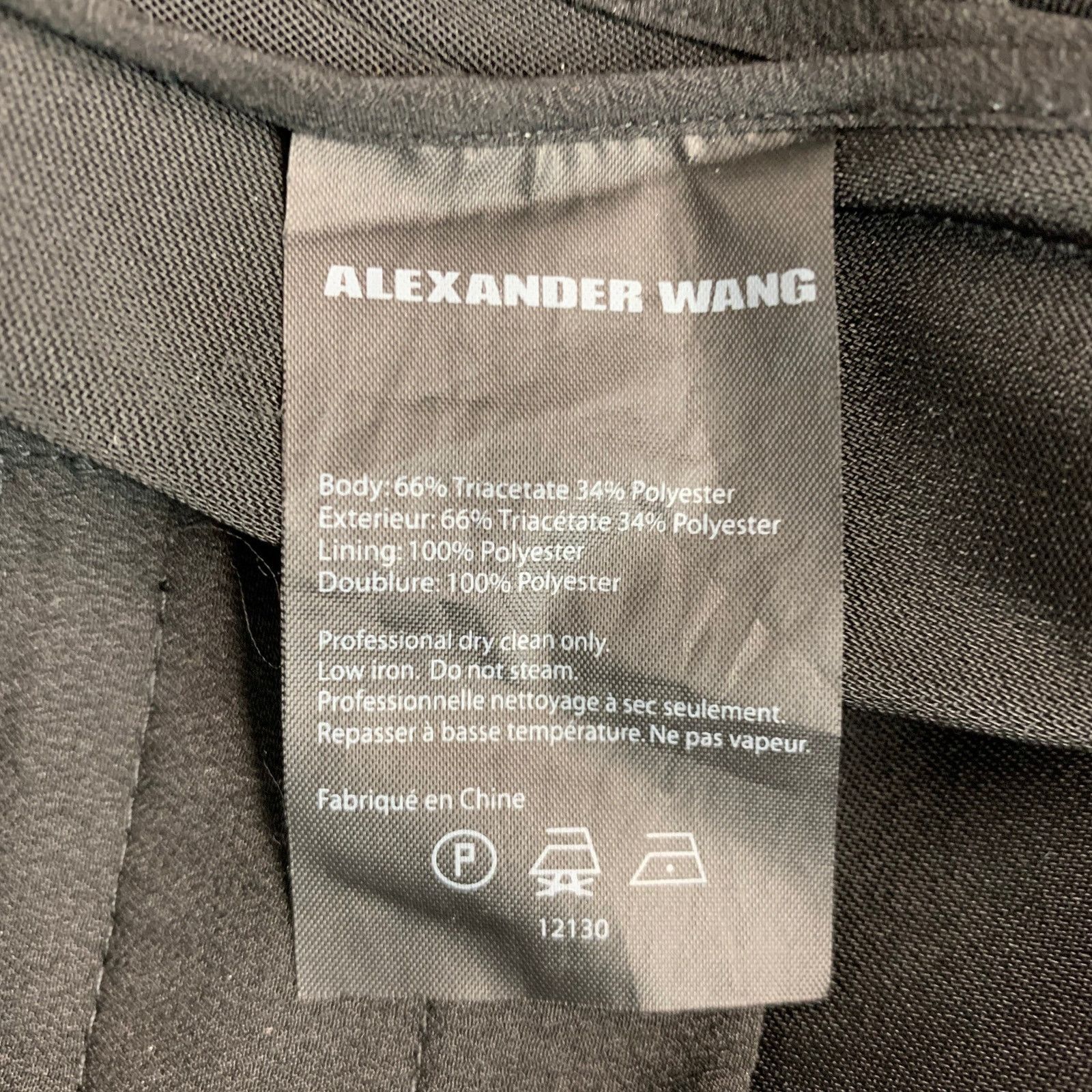 Alexander Wang ALEXANDER WANG Black Triacetate Blend Fitted Casual Pants Size 28" / US 6 / IT 42 - 8 Thumbnail