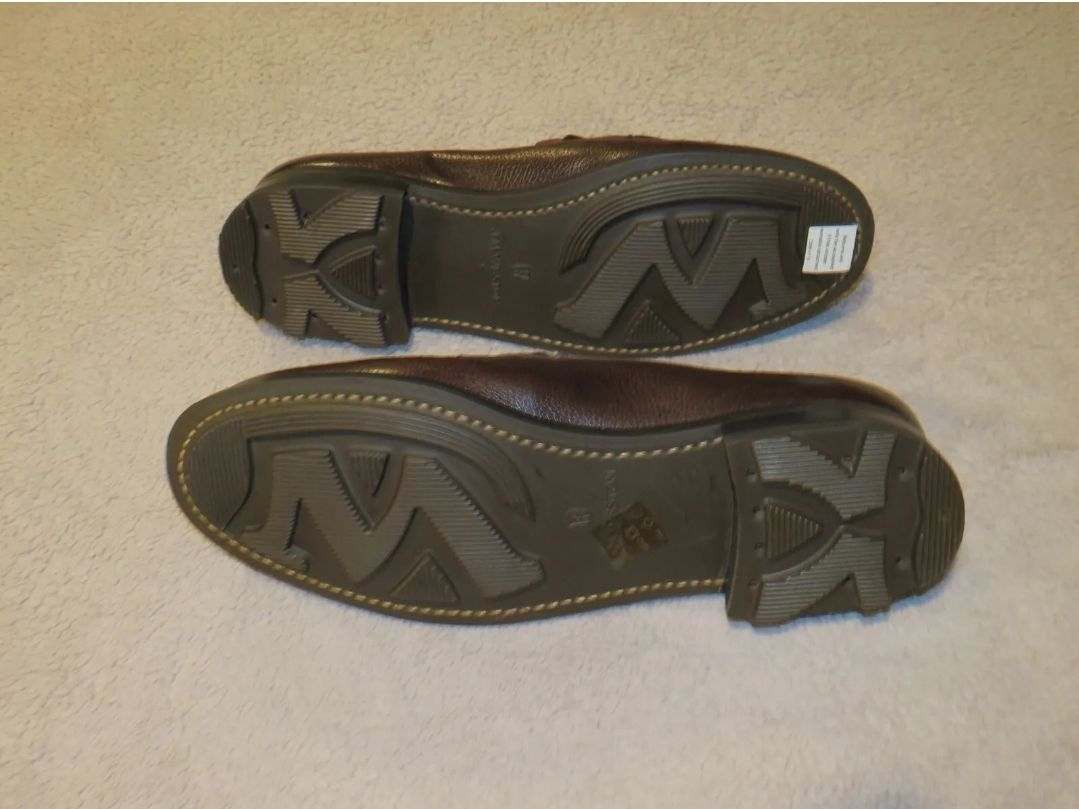 J.M. Weston Brown Grain Leather Split Toe Loafer 11.5 C NWB Size US 11.5 / EU 44-45 - 8 Thumbnail
