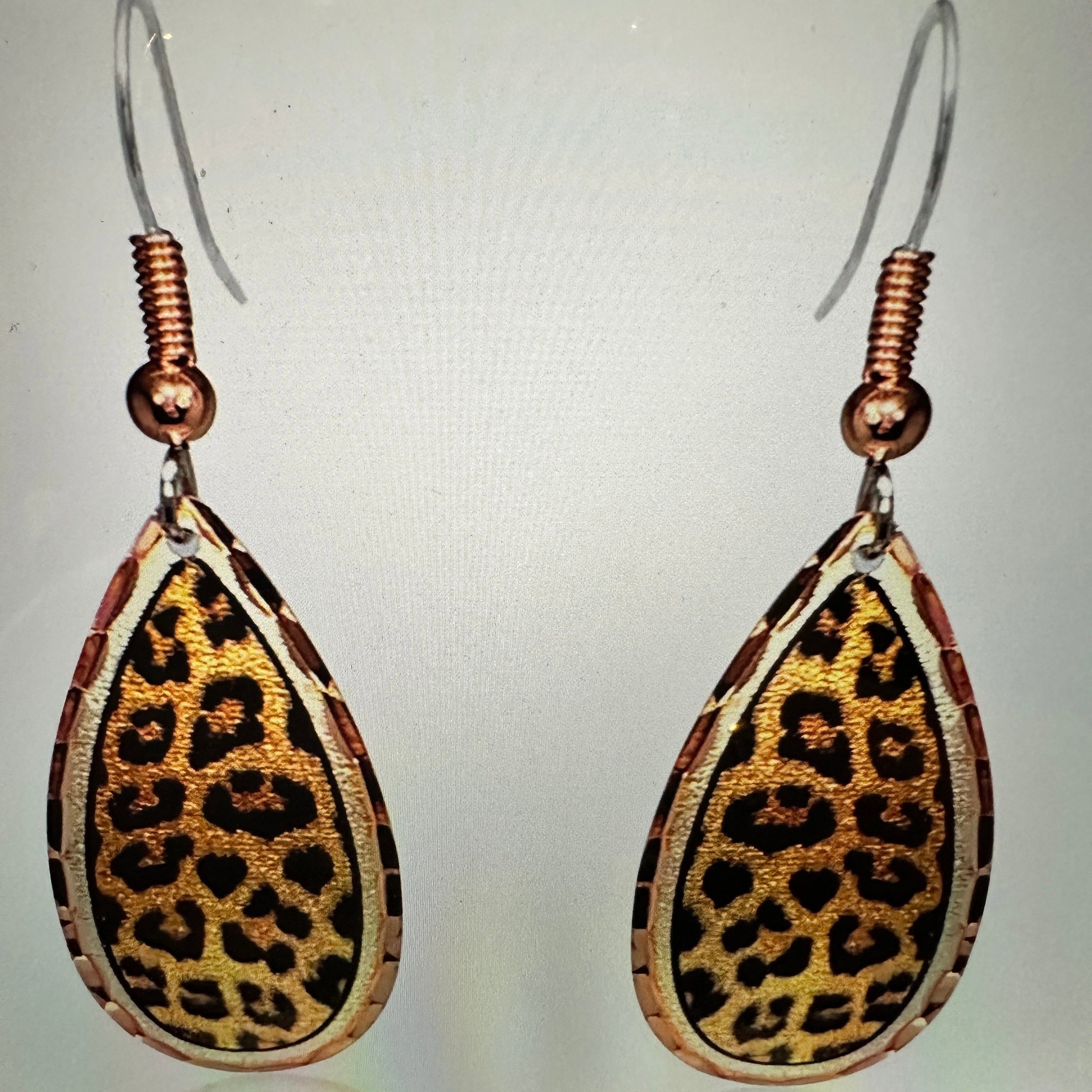 Other Handmade Boho Copper Earrings, Leopard Wire Drop Earrings, G Size ONE SIZE - 8 Thumbnail