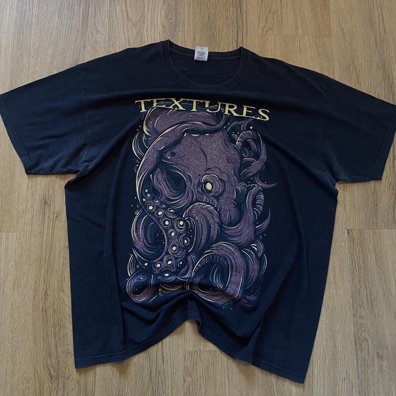 Fruit Of The Loom Textures Rock Metal Vintage y2k Boxy Kraken Octopus Size US XXL / EU 58 / 5 - 1 Thumbnail