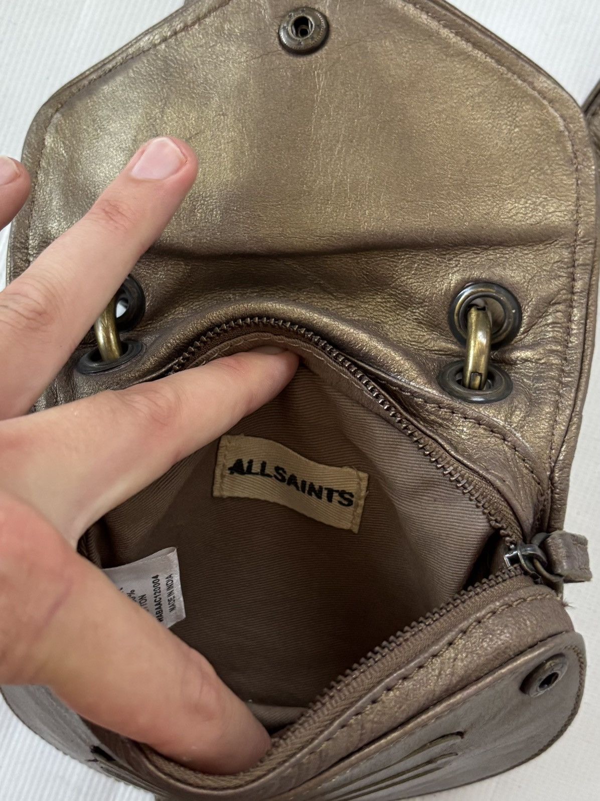 Allsaints Vintage Allsaints Avant-garde leather bag Size ONE SIZE - 7 Thumbnail