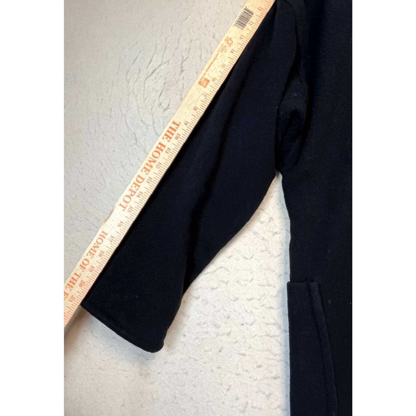 Vintage VINTAGE I. Magnin & Company Coat Black 100% Wool Women Size 4 Mid-Length Velvet Lined Button Pockets Shoulder Pads Size S / US 4 / IT 40 - 3 Thumbnail