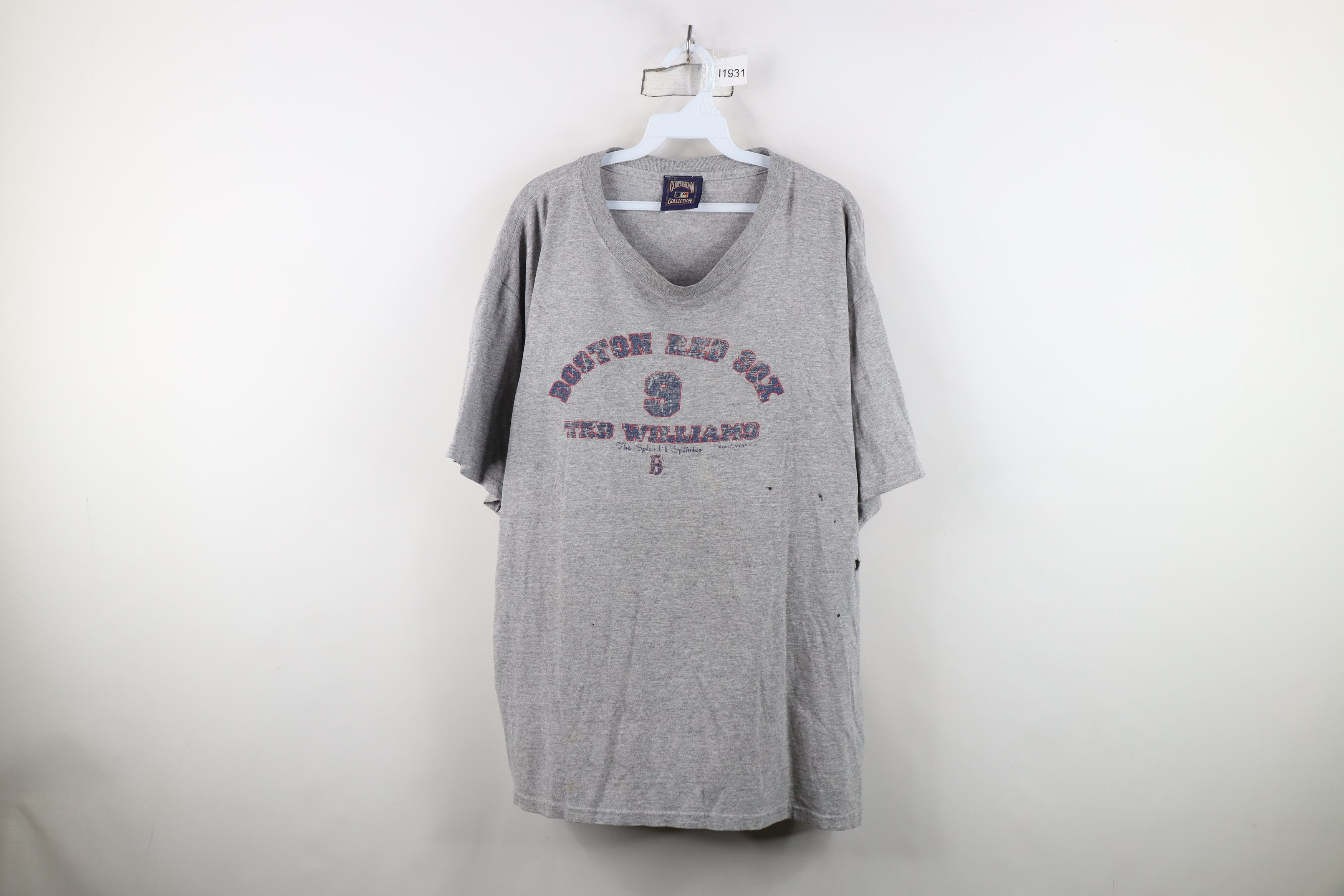 Majestic Vintage Y2K 2002 Majestic Boston Red Sox T-Shirt Gray Size US XL / EU 56 / 4 - 1 Thumbnail