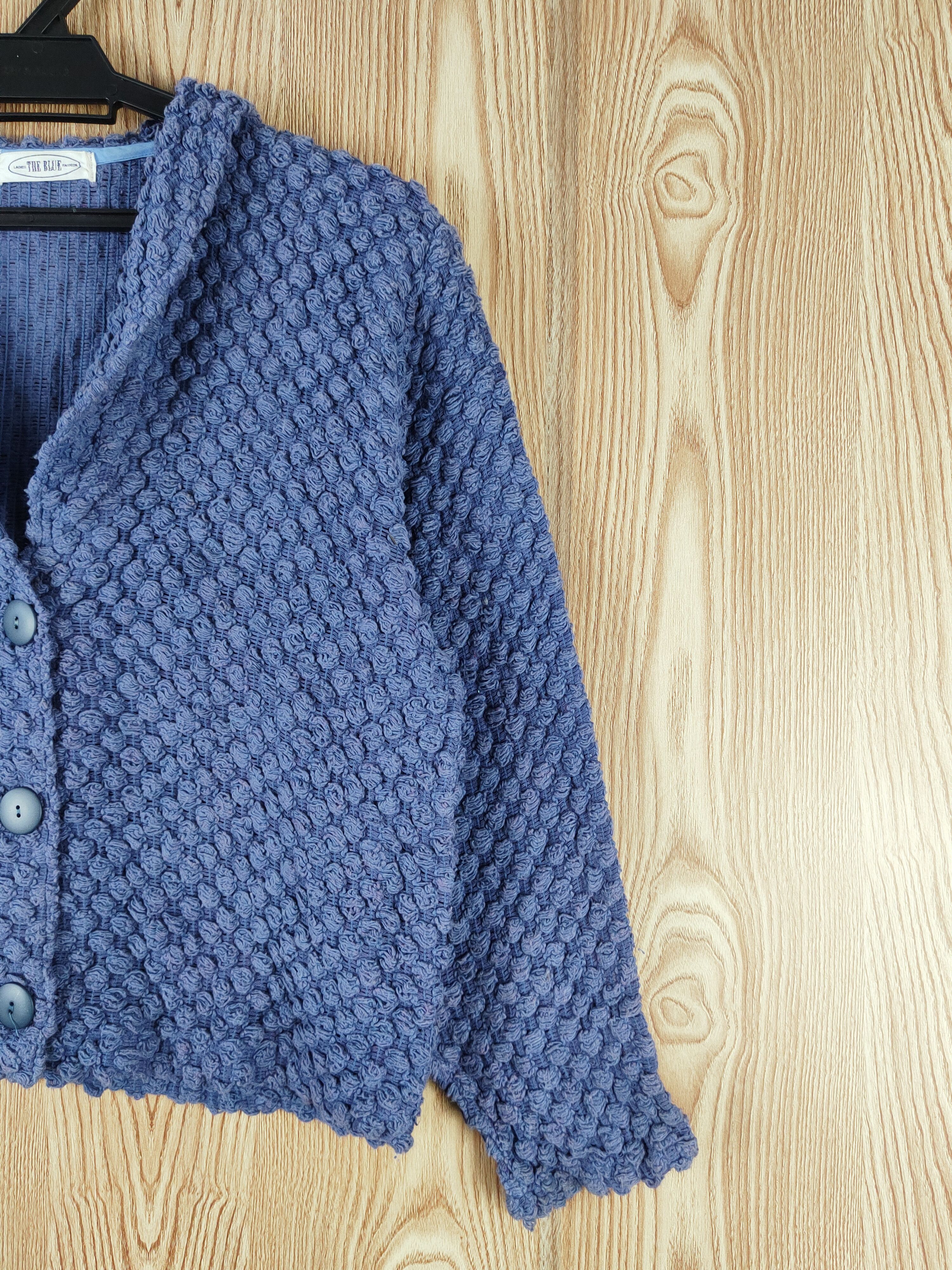 Japanese Brand Vintage - The Blue Blue Knitwear Cardigan Crop Tops Size M / US 6-8 / IT 42-44 - 5 Thumbnail