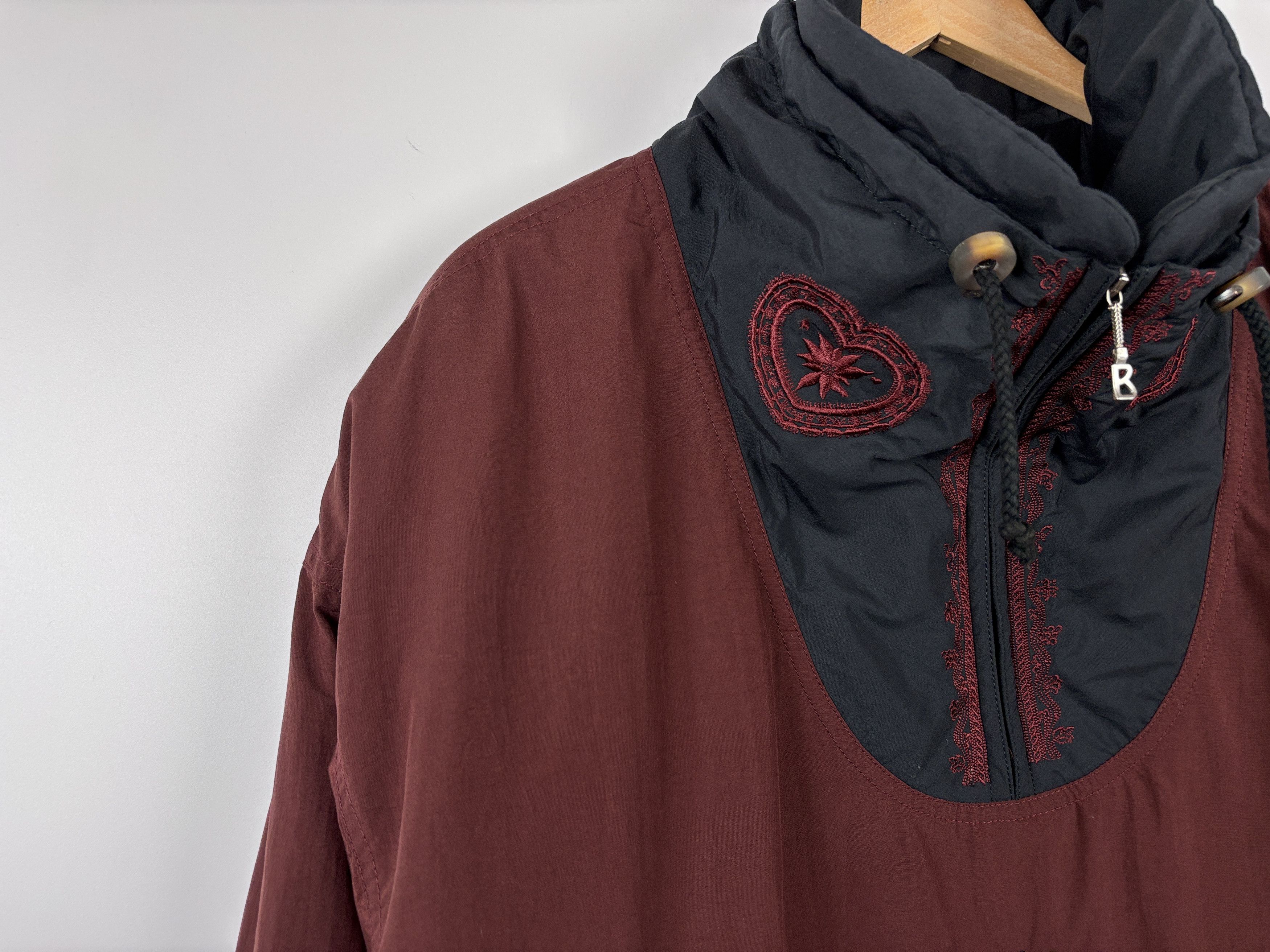 Bogner × Vintage Vintage Bogner Embroidered Anorak Jacket Burgundy Womens M Size M / US 6-8 / IT 42-44 - 3 Thumbnail