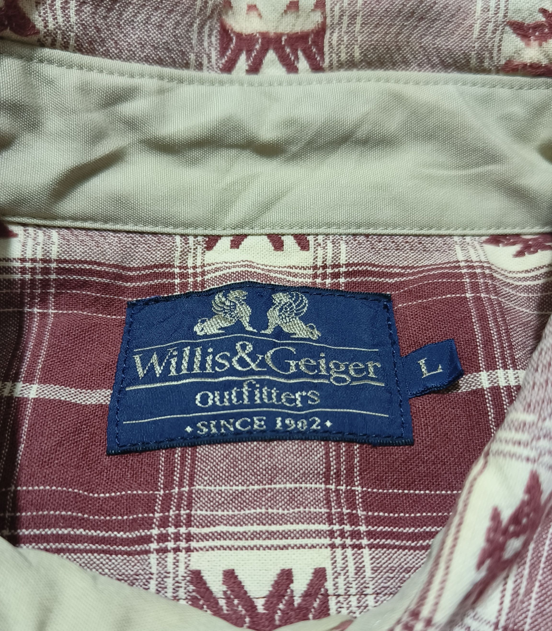 Vintage Vintage Willis & Geiger Plaid Flannel Shirt Size US L / EU 52-54 / 3 - 8 Thumbnail