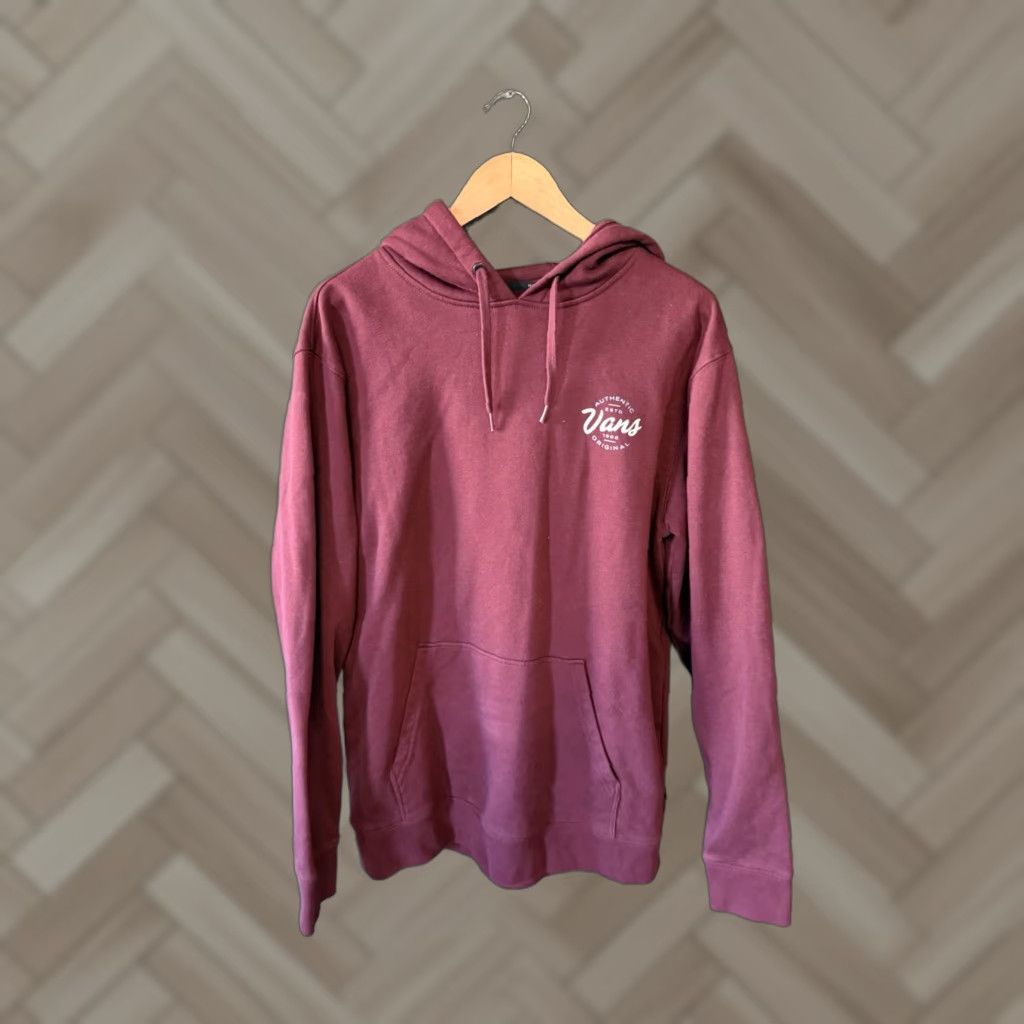 Vans Vans Mens Red Hooded Pullover Sweatshirt Hoodie Size L Size US L / EU 52-54 / 3 - 1 Thumbnail