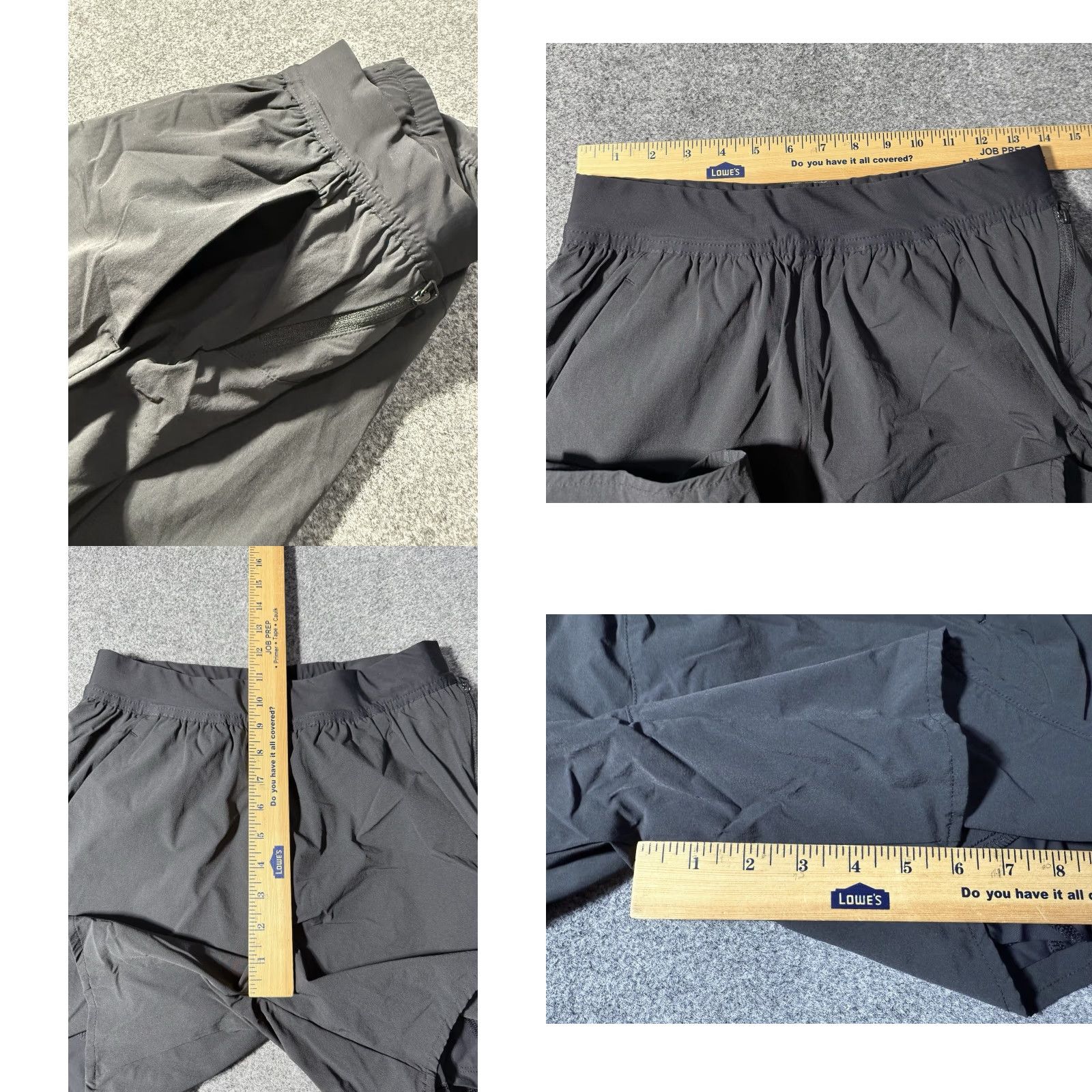 Vintage Whoop Any-Wear Performance Shorts Mens M Black 6" Inseam 4.0 Pocket Lined Athletic Polyester Spandex Gym Running Cross Training Size US 31 - 8 Thumbnail