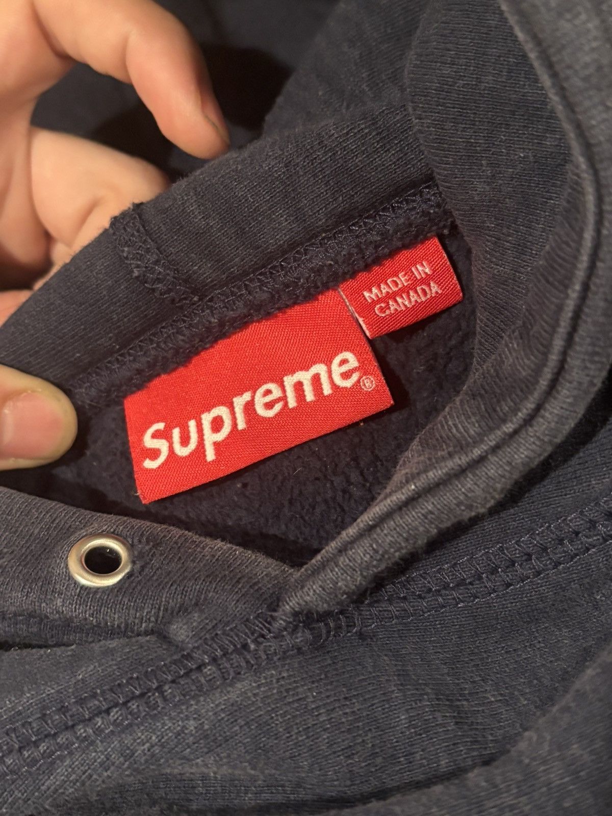 Supreme Supreme Gradient Sleeve Hoodie FW 18 Navy Color Way Medium Size US M / EU 48-50 / 2 - 4 Thumbnail