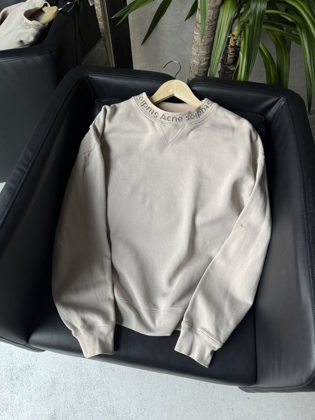 Acne Studios Acne Studios Flogho Beige Streetwear Sweatshirt Size US S / EU 44-46 / 1 - 2 Thumbnail