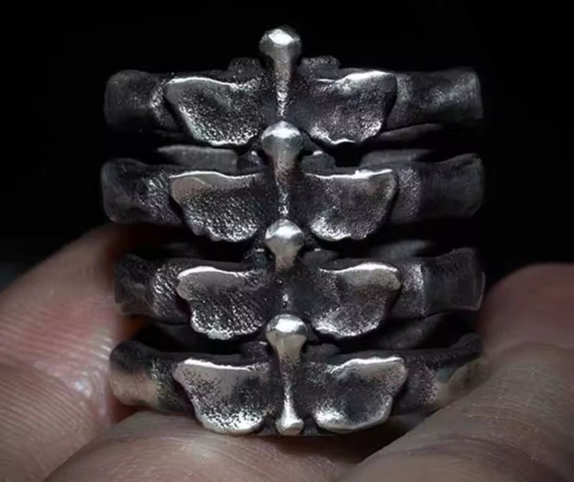 Other Hiphop fish bone resizeable ring Size ONE SIZE - 4 Thumbnail