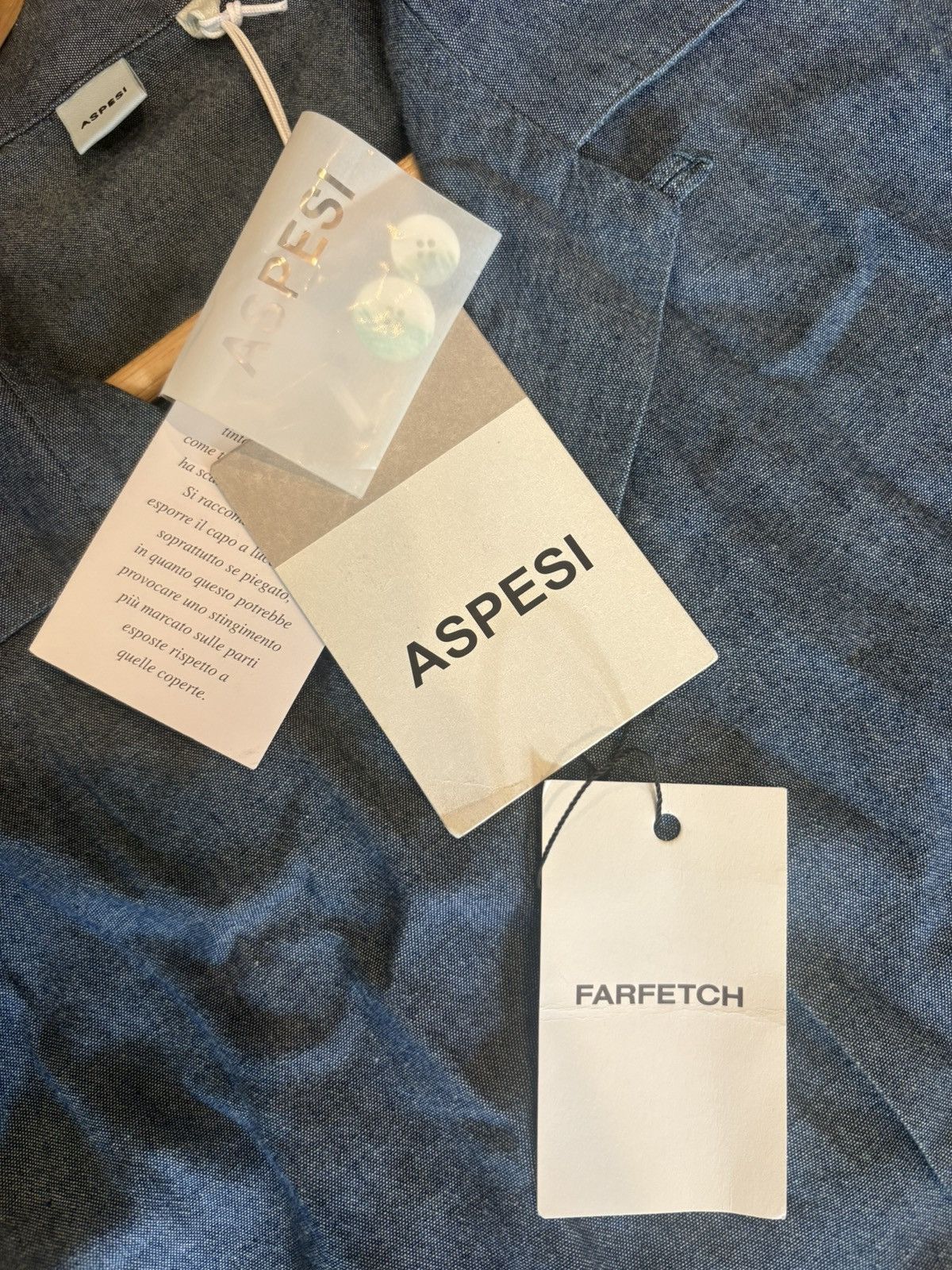 Aspesi Aspesi Short Sleeved Button Down Gray/Blue/Denim L Size US L / EU 52-54 / 3 - 3 Thumbnail