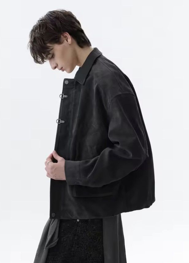 Japanese Brand Toggle Button Collar Pu Leather Jacket Size US L / EU 52-54 / 3 - 5 Thumbnail