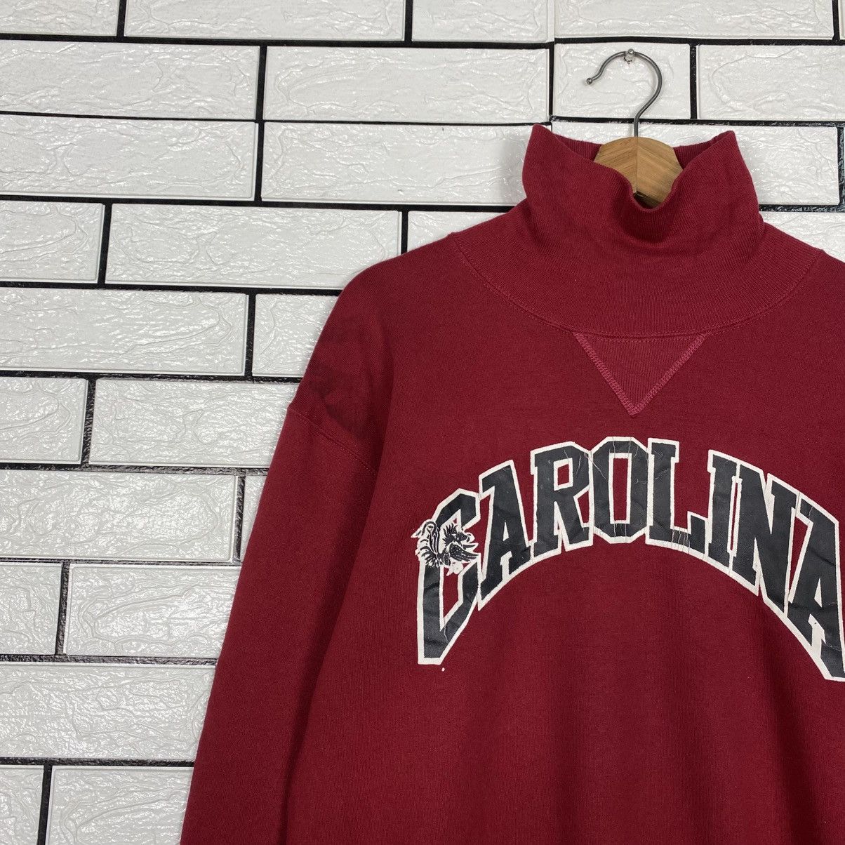 Japanese Brand Russell Athletic Carolina Big Logo Embroider Shawl Collar Size US M / EU 48-50 / 2 - 8 Thumbnail