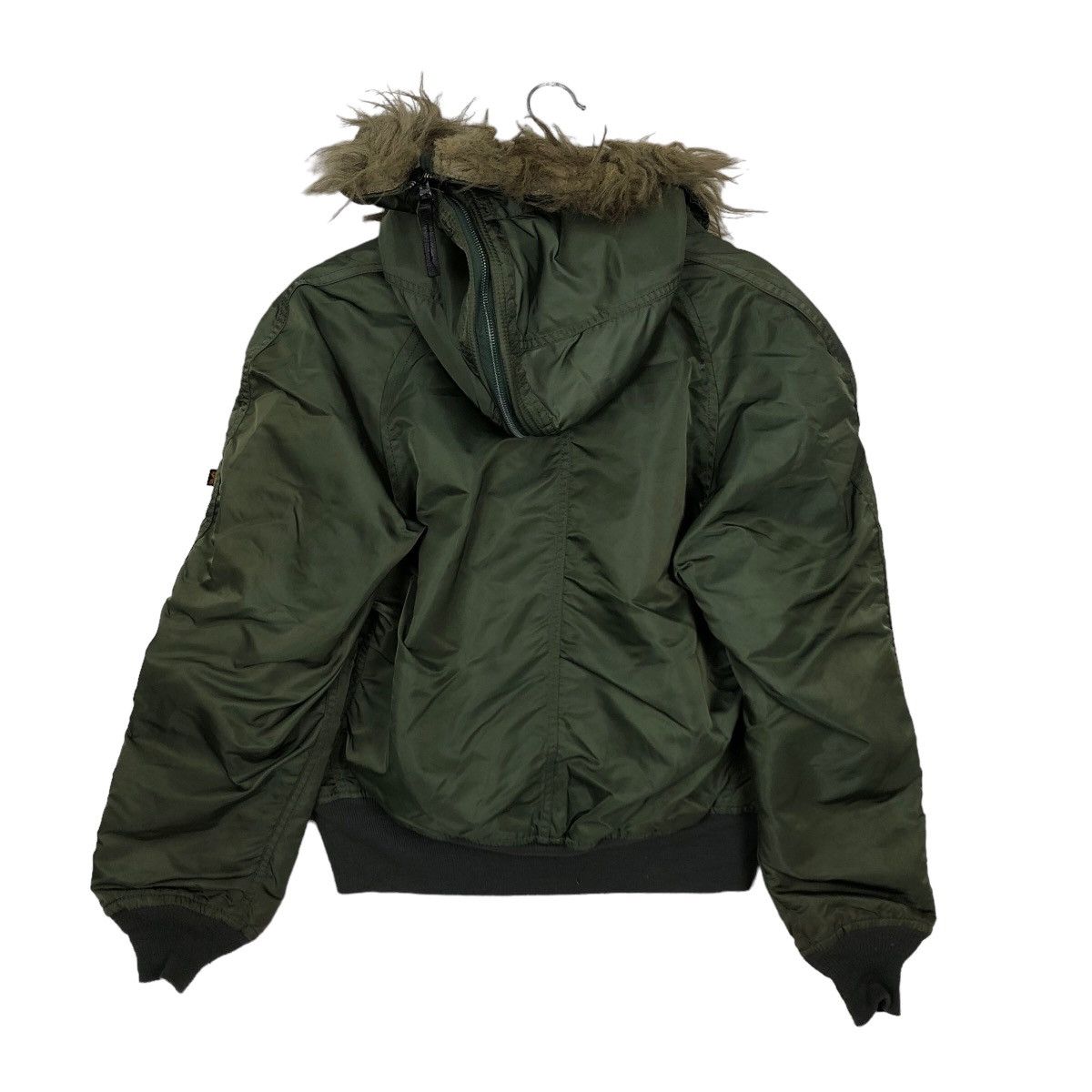 VINTAGE PARKA JACKET MINK FUR HOODIE ALPHA INDUSTRIES USA