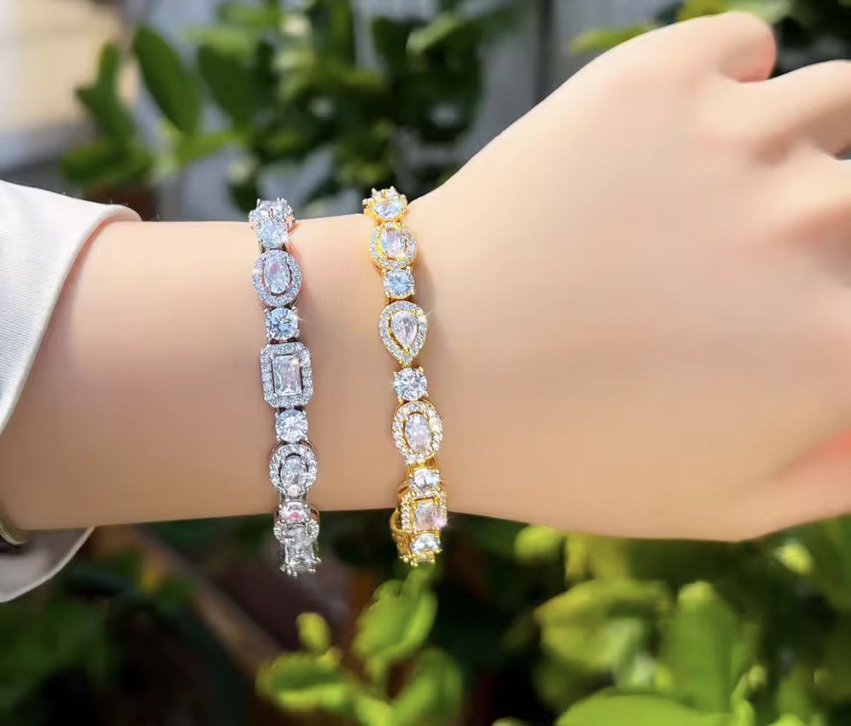 Jewelry Oval Rectangle Silver Color Bracelet Size ONE SIZE - 4 Thumbnail