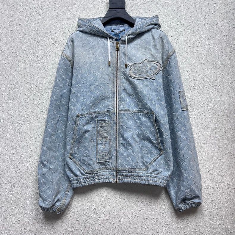 Louis Vuitton louis vuitton nba denim hoodie jacket-dmc Size US XXL / EU 58 / 5 - 1 Thumbnail