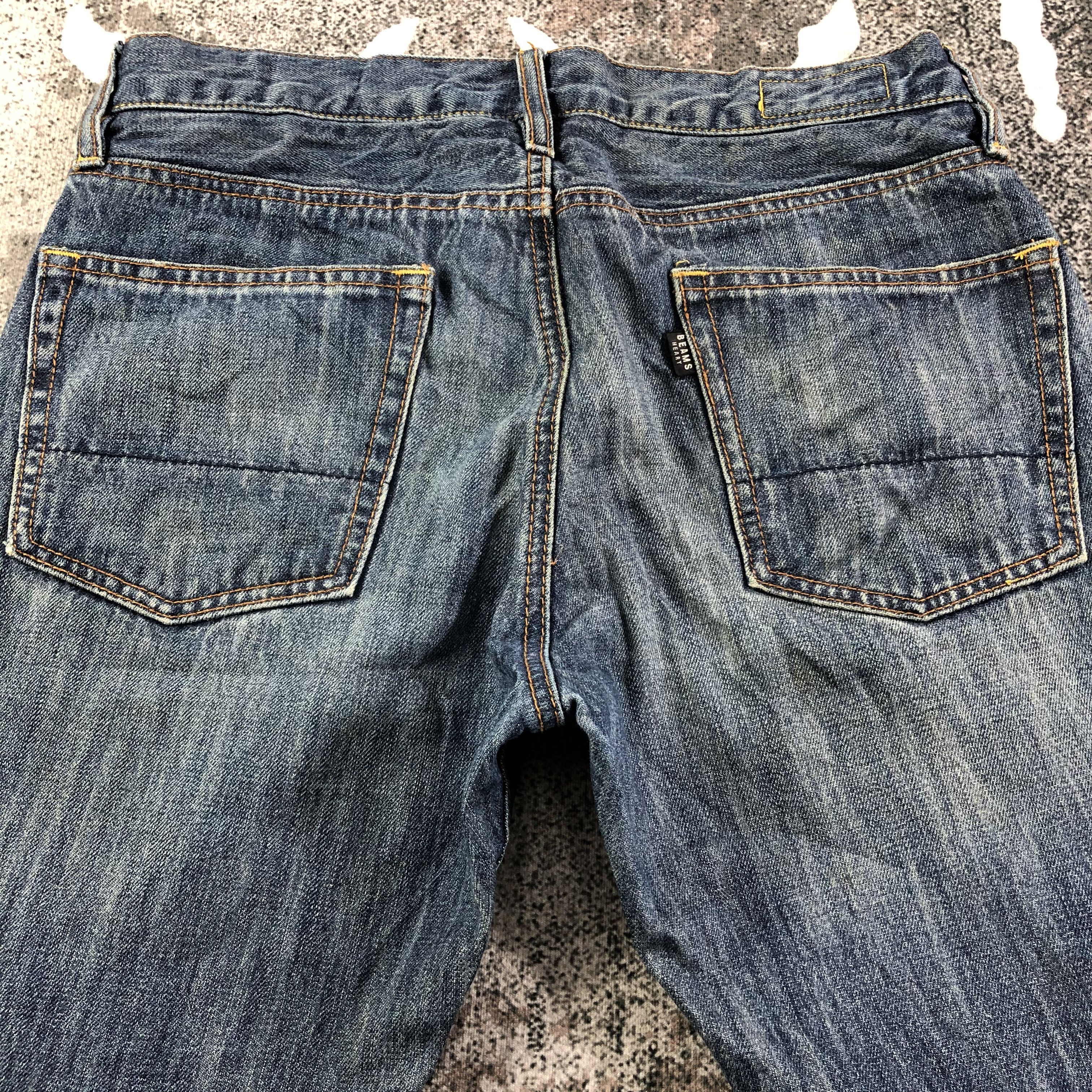 Beams Plus Beams Heart Jeans Blue Wash Denim KJ1818 Size US 32 / EU 48 - 4 Thumbnail