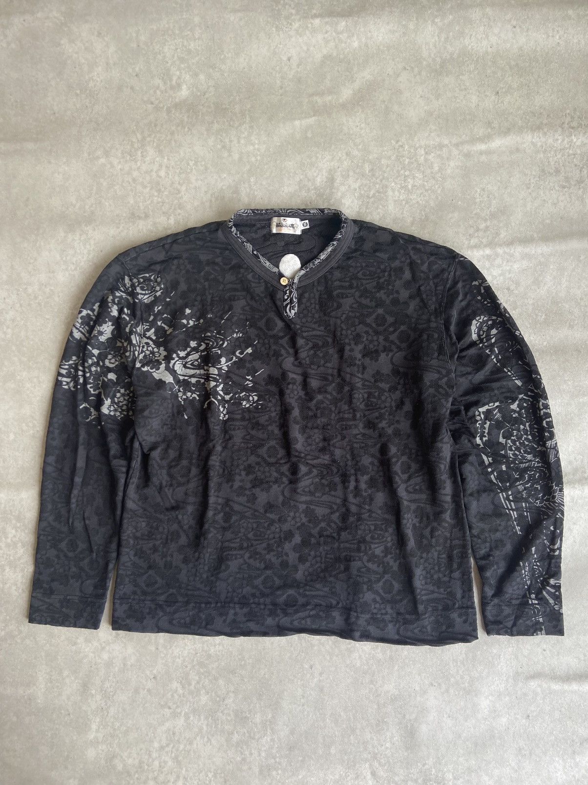 Japanese Brand Karakuri Tamashi Flower Sukajan Long Sleeve Size US XXL / EU 58 / 5 - 1 Thumbnail