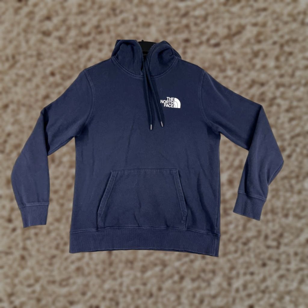The North Face The North Face Hoodie Womens M Blue Logo Pocket Sweatshirt Cotton Blend Pullover Long Sleeve Crew Neck Size M / US 6-8 / IT 42-44 - 1 Thumbnail