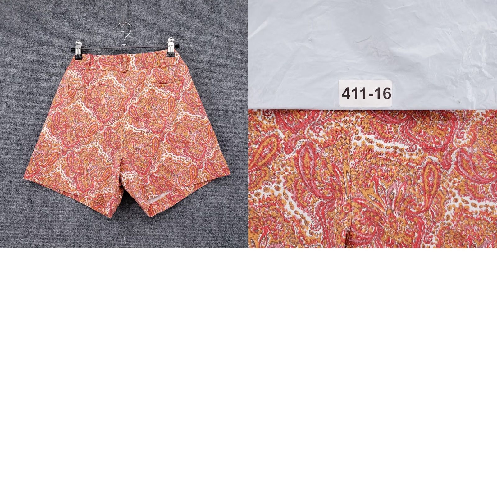 Talbots Talbots Shorts 6 Red Chino Flat Front Pasiley Cotton Spandex Blend Womens Size 28" / US 6 / IT 42 - 9 Thumbnail