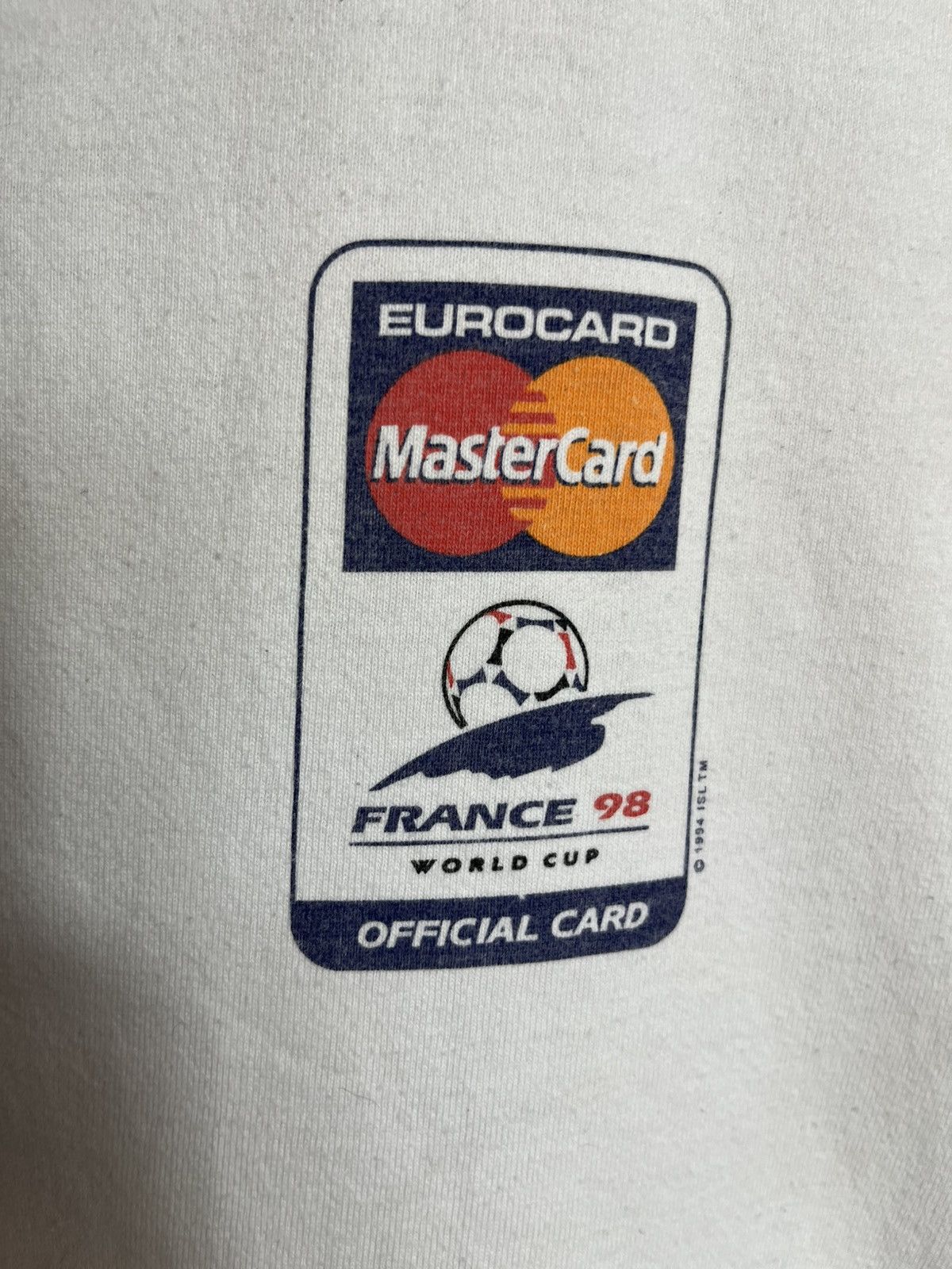 Fruit Of The Loom World Cup France 98 1994 Vintage Mester Card Football Soccer Size US XL / EU 56 / 4 - 2 Thumbnail