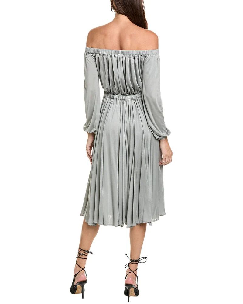 Valentino o1y0226 Midi Dress in Gray Size XS / US 0-2 / IT 36-38 - 2 Thumbnail