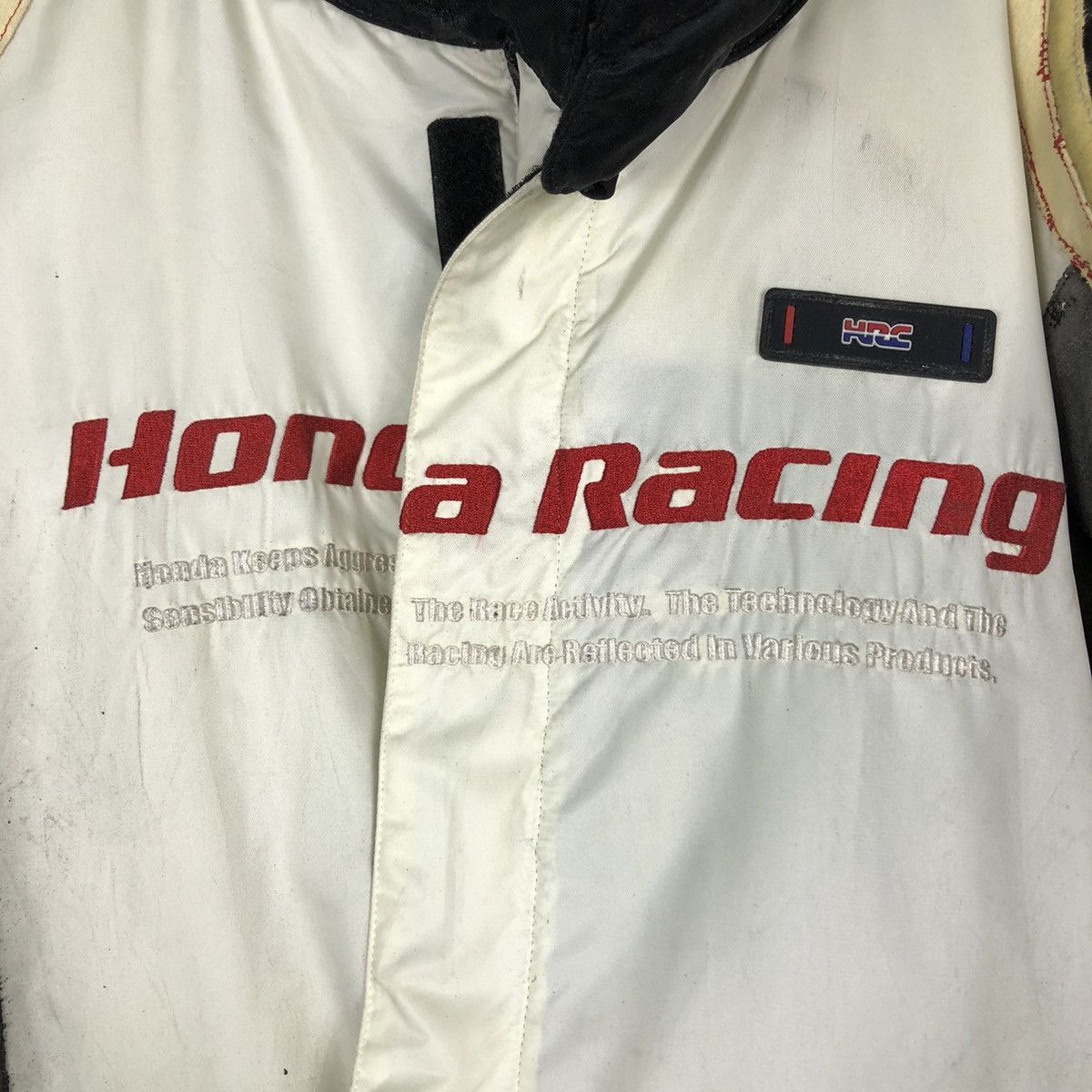 Japanese Brand 🔥Vintage HRC Honda Racing Bomber Biker Jacket Big Logo Size US L / EU 52-54 / 3 - 18 Thumbnail