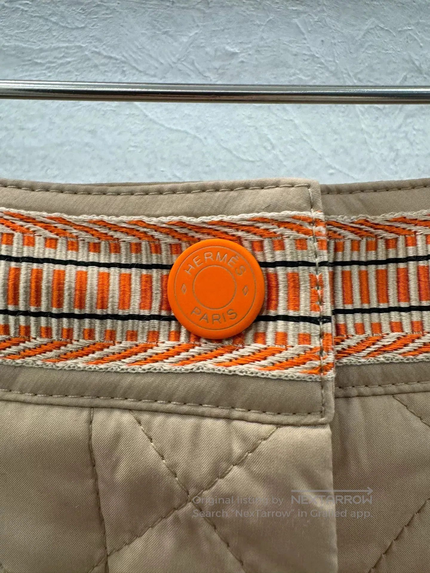 Hermes Hermes Women's Beige Down Shorts. Size 35" - 5 Thumbnail