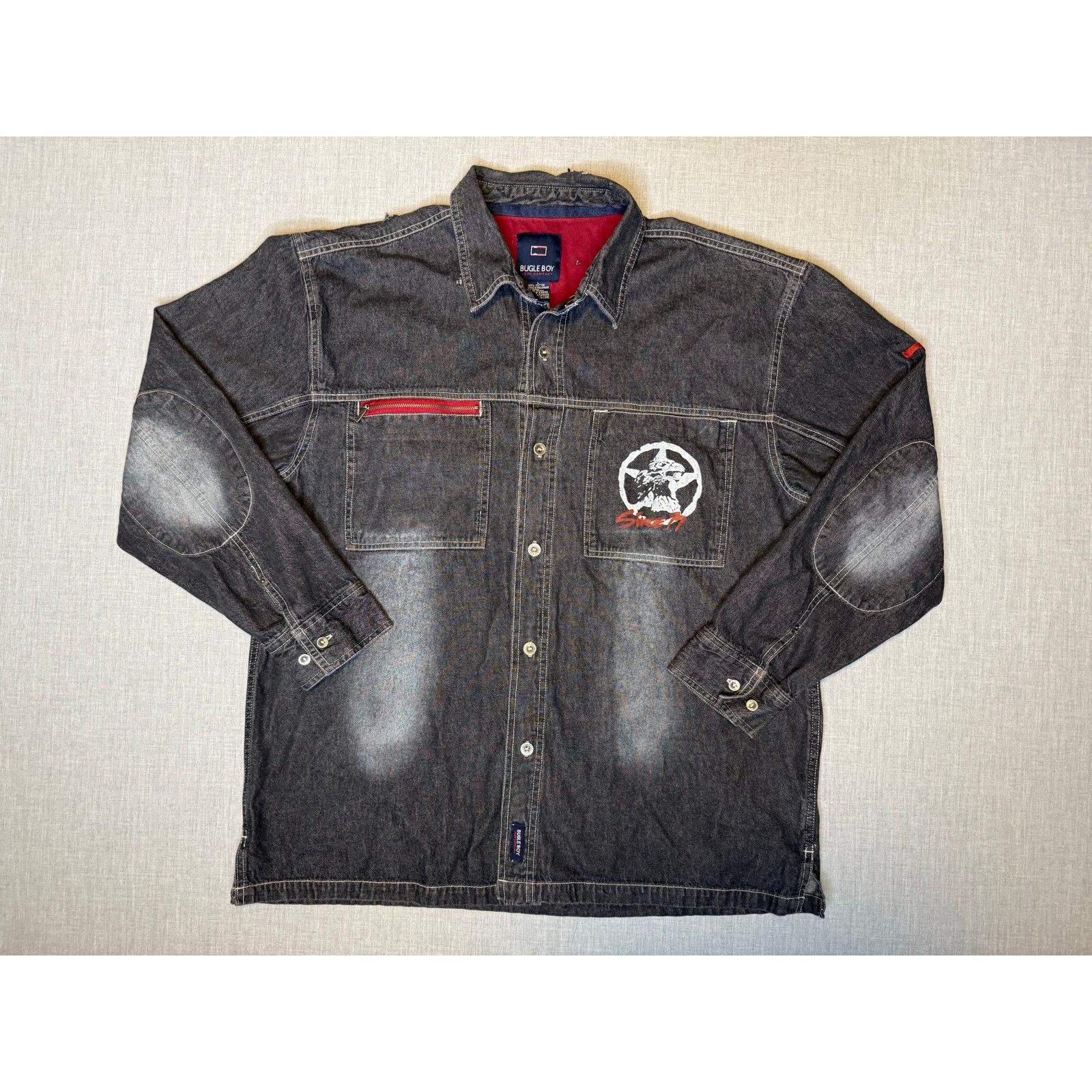 Bugle Boy × Vintage Vintage Bugle Boy Jean Company Button Up Denim Shirt Large Size US L / EU 52-54 / 3 - 1 Thumbnail