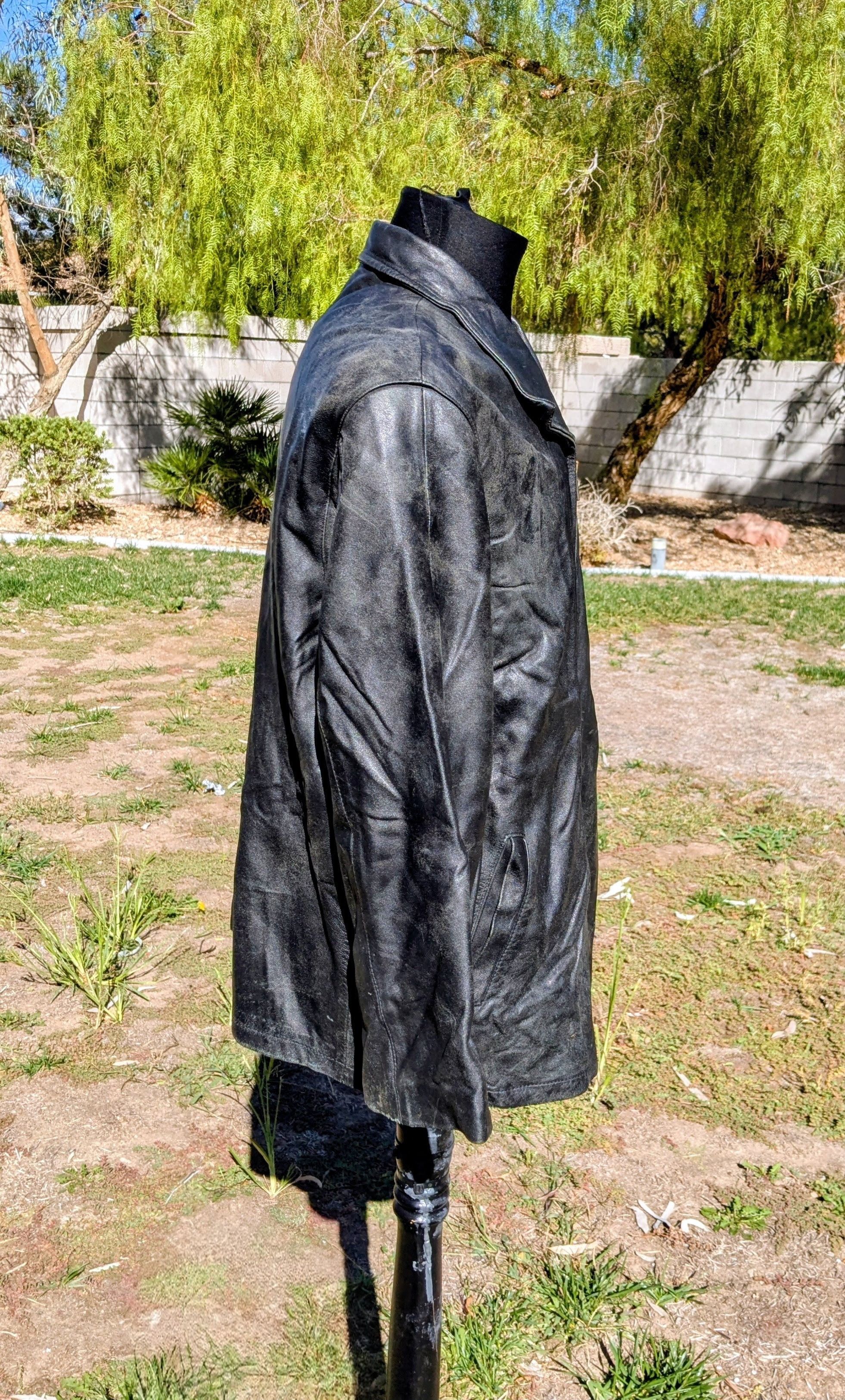Other Vintage Zhou Zi Zip-Up Leather Racer Bomber Jacket Coat Size US M / EU 48-50 / 2 - 2 Thumbnail