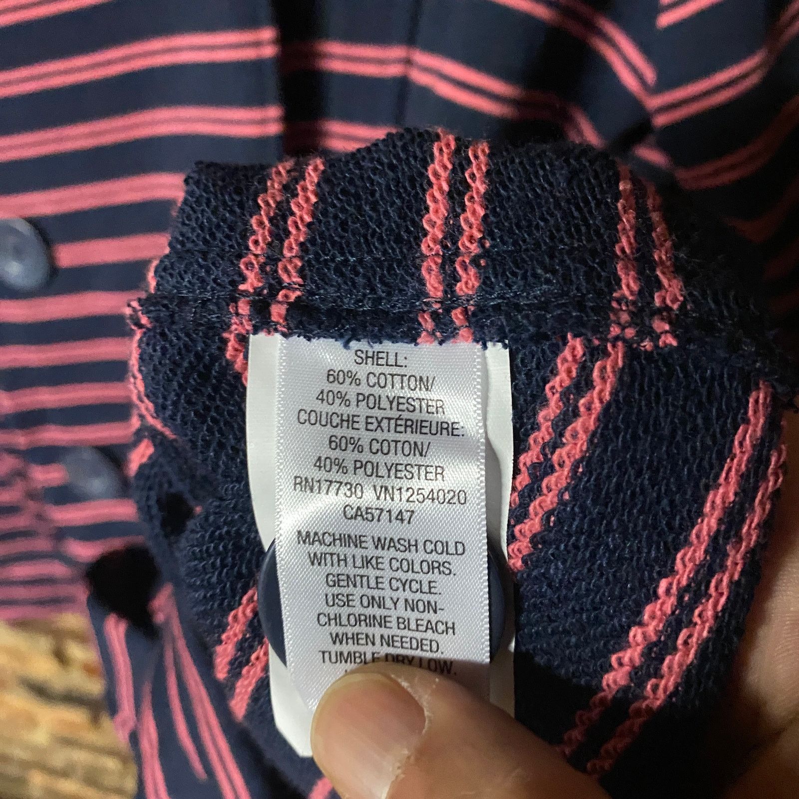 Merona NWT Merona Navy Blue Pink Double Breasted Knit Jacket XL Size XL / US 12-14 / IT 48-50 - 6 Thumbnail