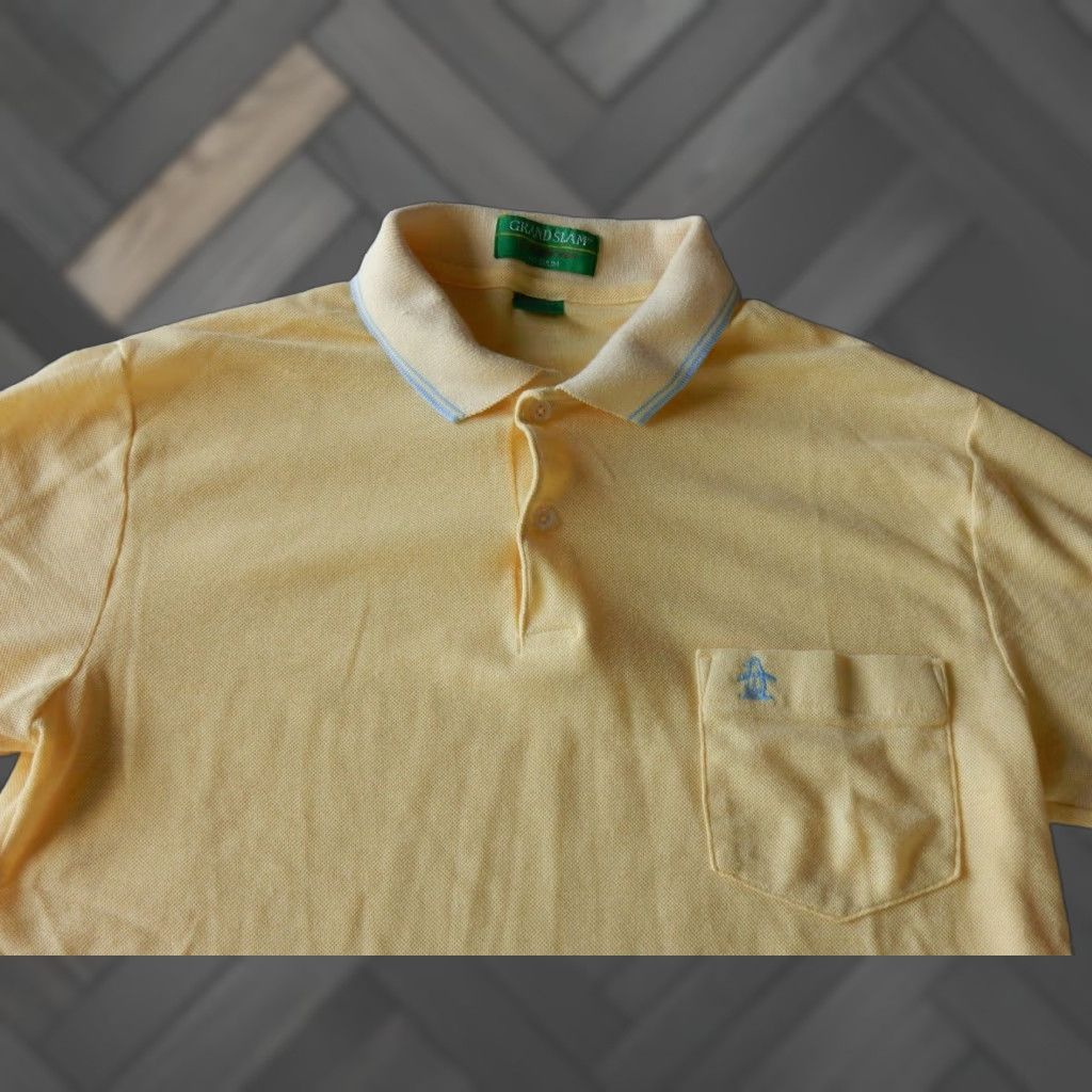 Vintage VINTAGE Munsingwear Polo Shirt Short Sleeve Men M Yellow Cotton Blend 90s Sports Size US M / EU 48-50 / 2 - 1 Thumbnail