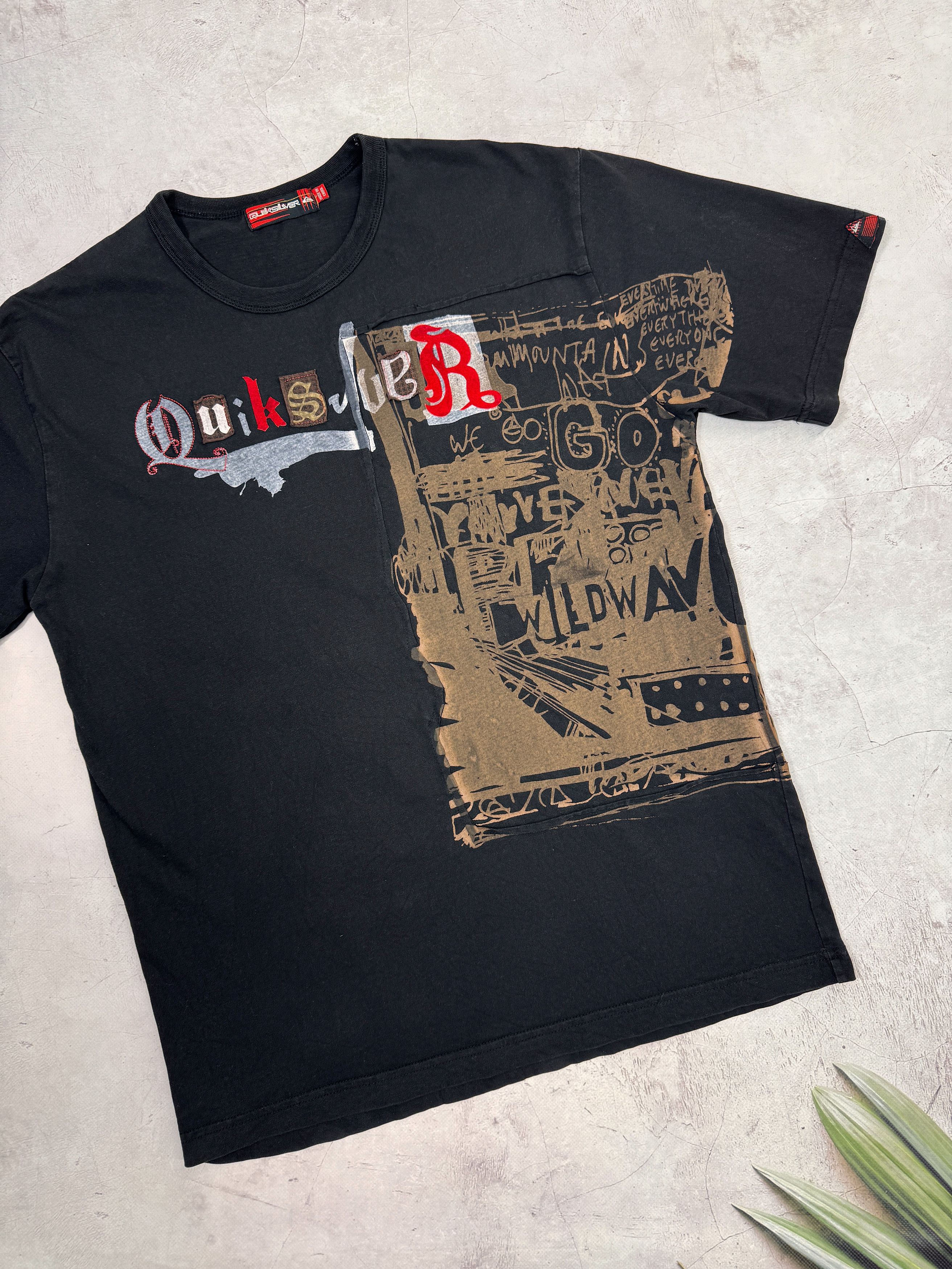 Quiksilver × Vintage Y2K Quiksilver T-Shirt Abstract Logo Faded Style Size US M / EU 48-50 / 2 - 5 Thumbnail
