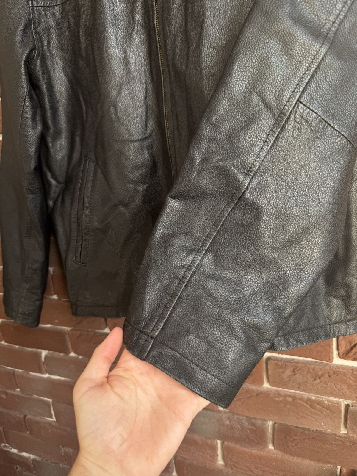Leather Vintage Genuine Real Leather Jacket High Quality Rock Punk Size US M / EU 48-50 / 2 - 7 Thumbnail