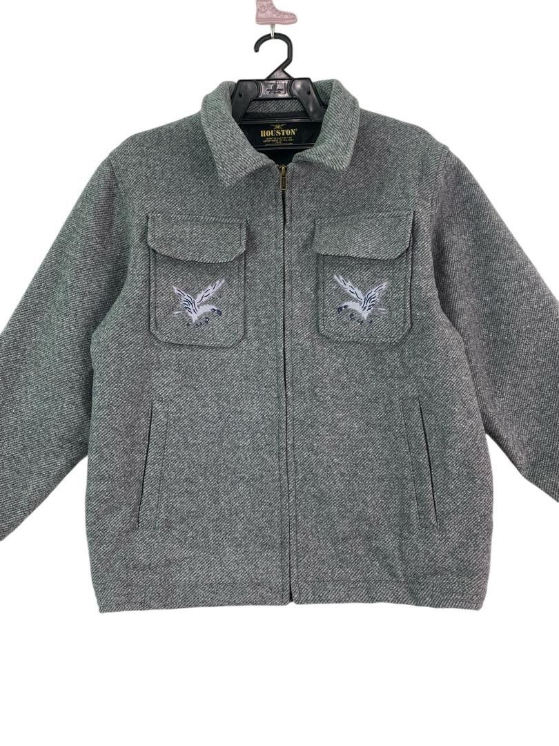 Japanese Brand HOUSTON chainstitch embroidered logo airbone squad jacket Size US M / EU 48-50 / 2 - 4 Thumbnail