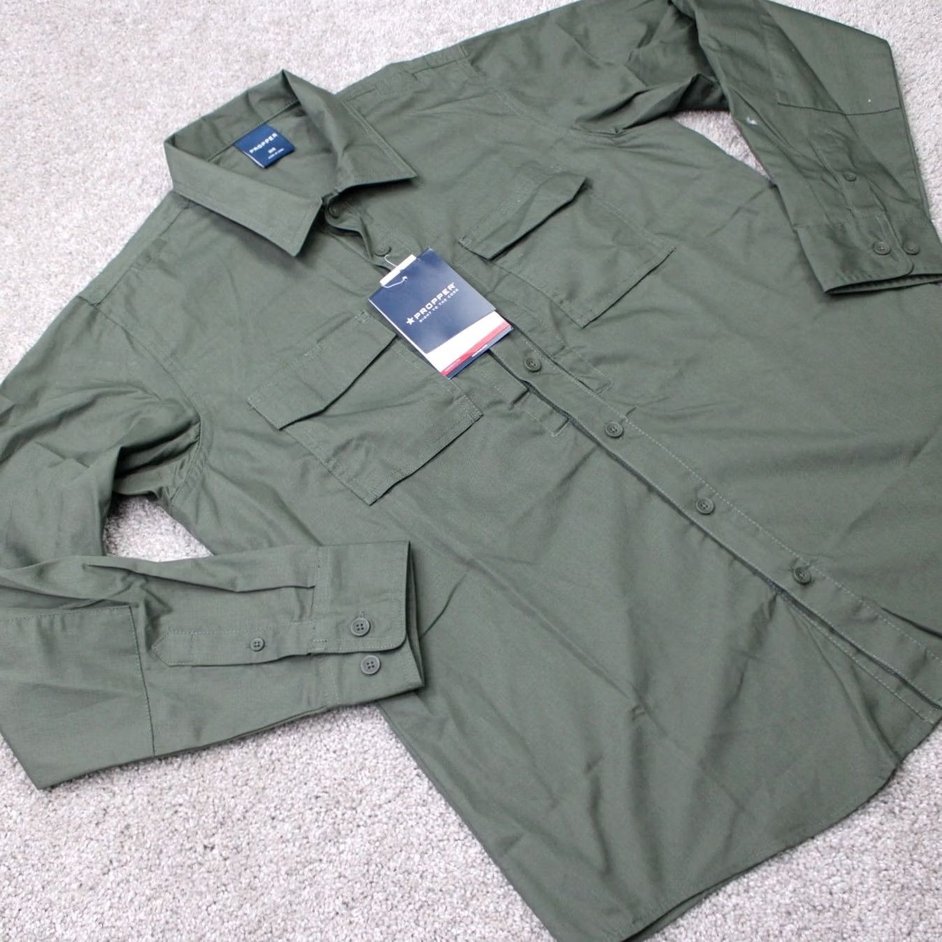 Propper Propper RevTac Shirt NWT Womens Medium Green Ripstop Stain-Resistant Long Sleeve Size M / US 6-8 / IT 42-44 - 6 Thumbnail