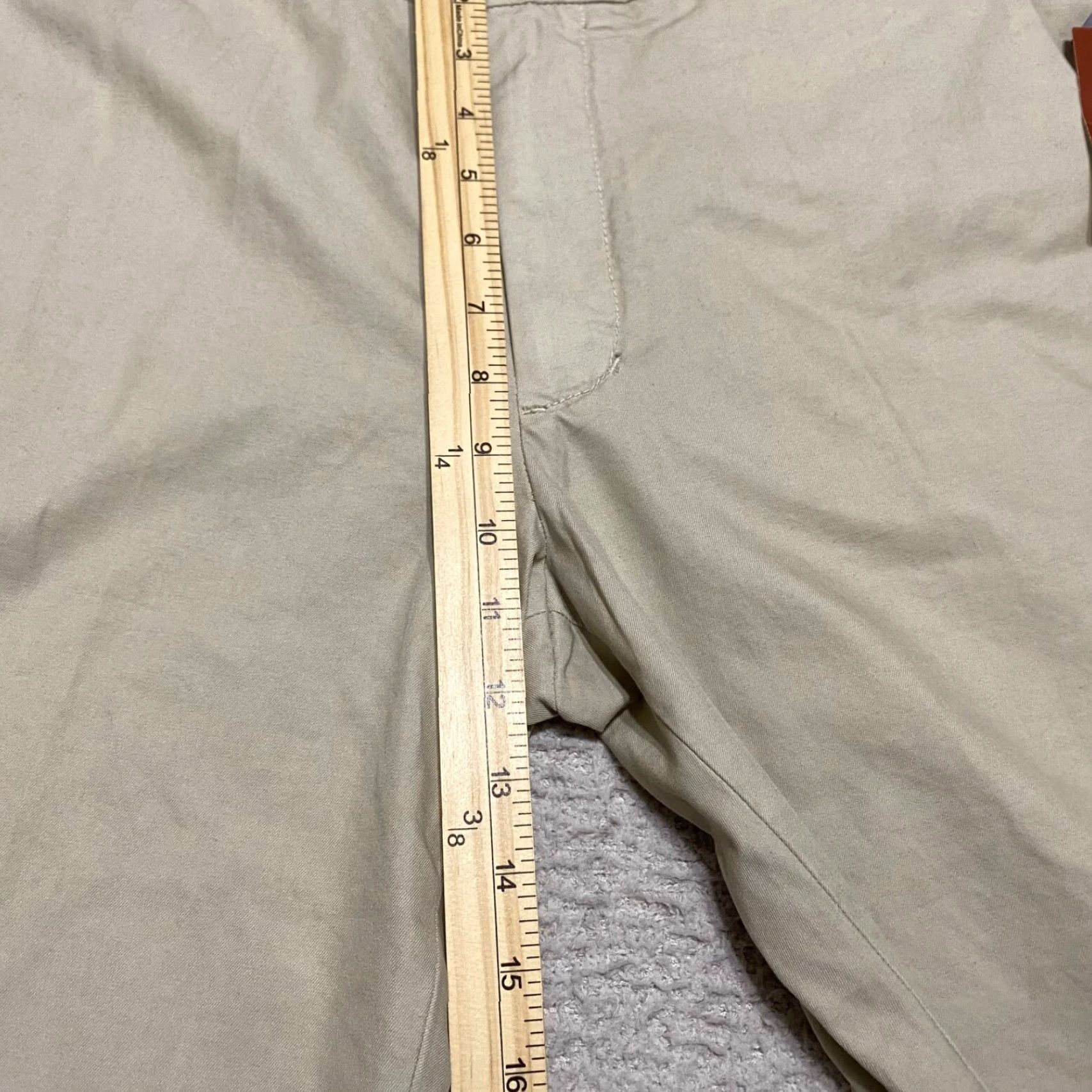 Vintage Penguin Pants Khaki Chino 34 Regular Straight Leg Beig e New with Tags Mens NWT - Flat Front Cotton Casual Pants Size US 34 / EU 50 - 4 Thumbnail