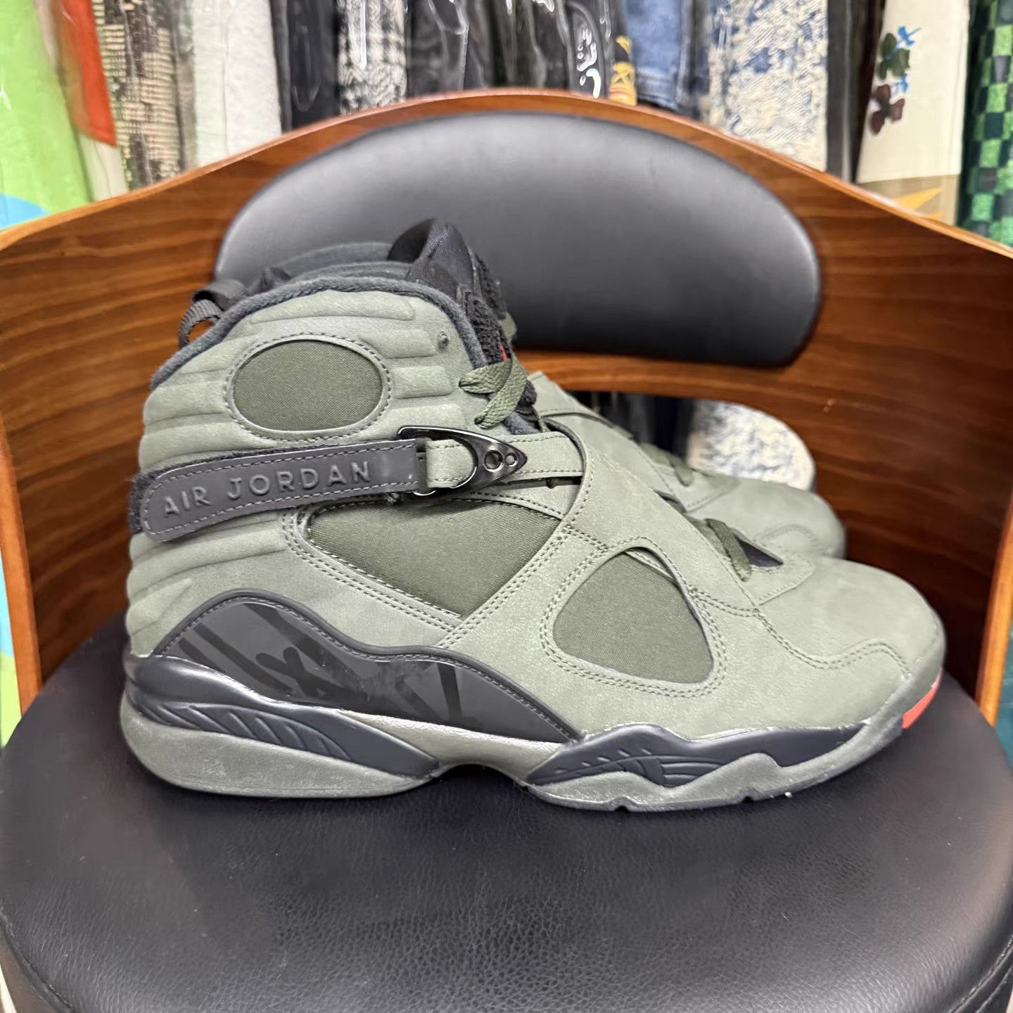 Jordan Brand Air Jordan 8 × Undefeated Black & Green K15 Size US 11.5 / EU 44-45 - 4 Thumbnail