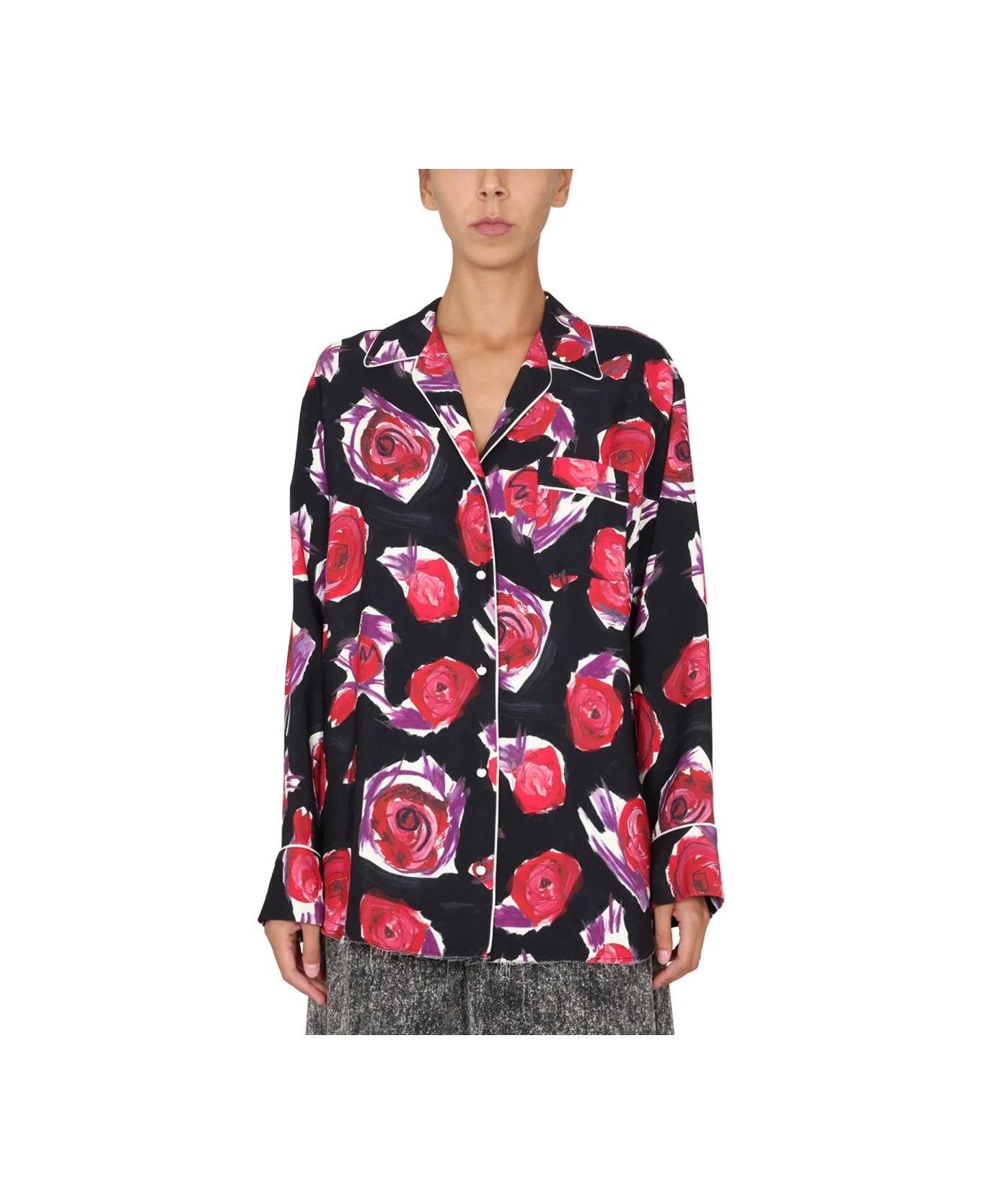 Marni o1y1125 Floral Shirt in Multicolor Size M / US 6-8 / IT 42-44 - 1 Thumbnail