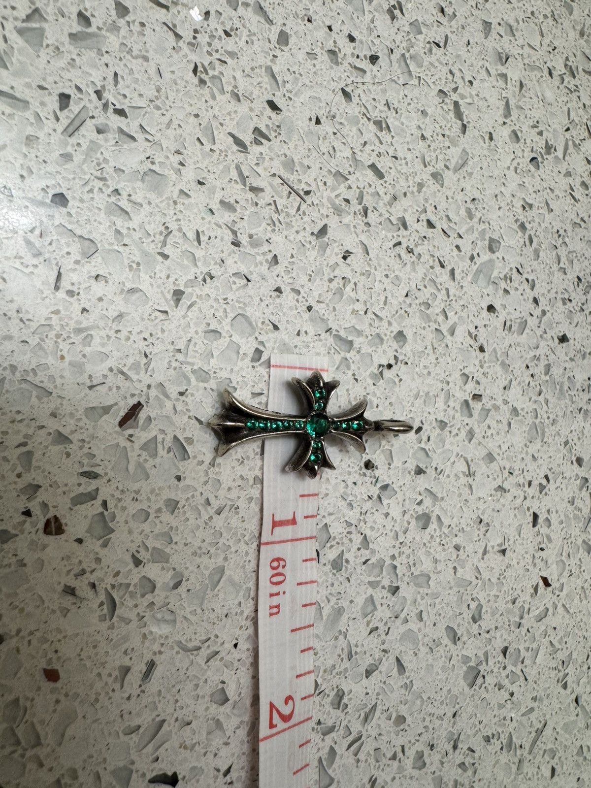 Chrome Hearts Chrome Hearts Emerald Tiny Cross Pendant Size ONE SIZE - 10 Thumbnail